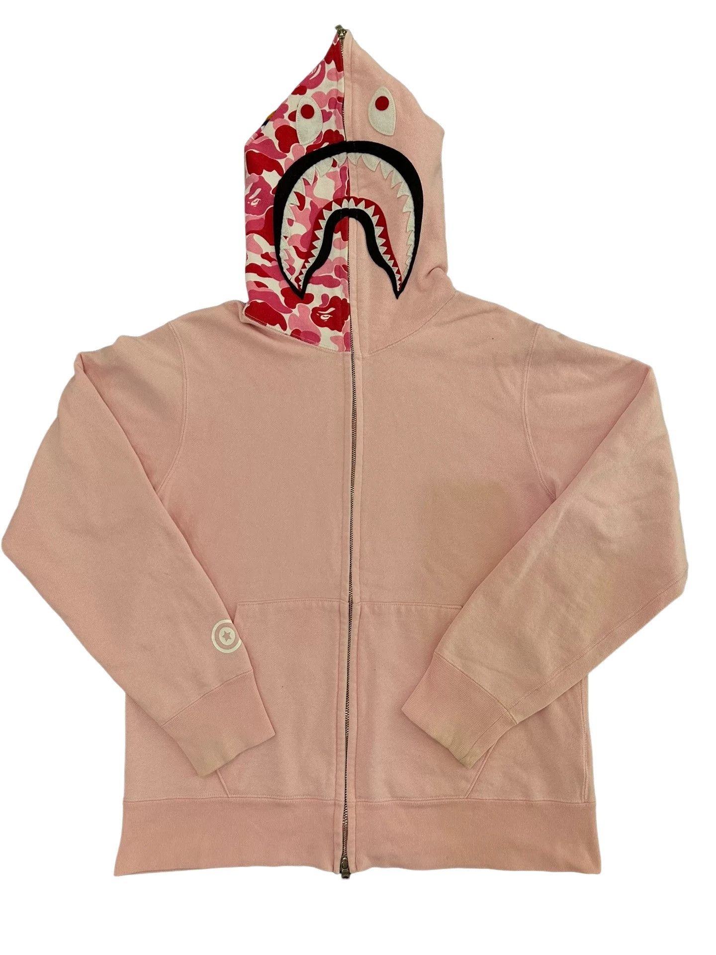 Bape A Bathing Ape Pink Shark Tiger Hoodie Size L Size US L / EU 52-54 / 3 - 1 Thumbnail