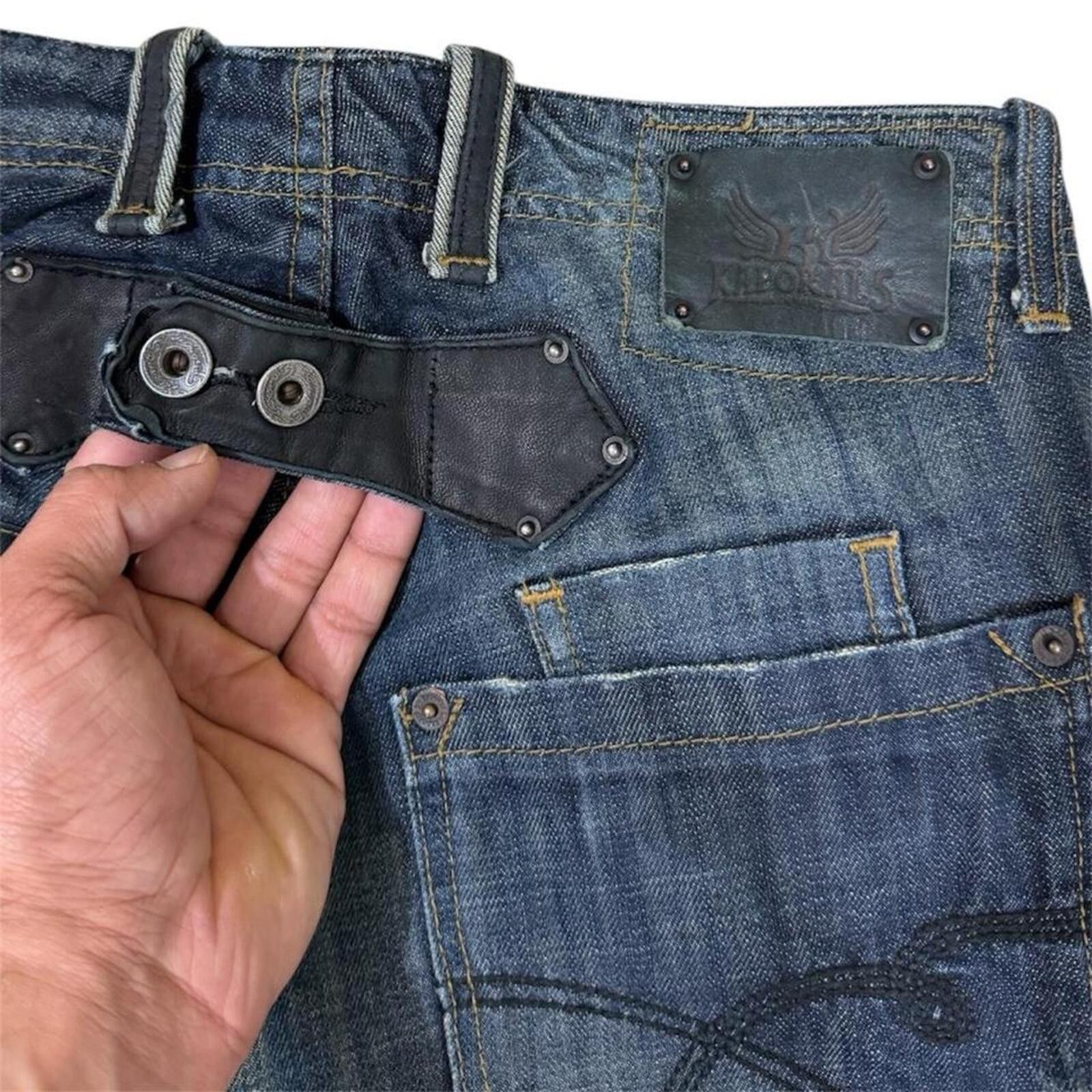 True Religion Vintage Kaporal mud wash unique denim jeans Size US 30 / EU 46 - 4 Thumbnail