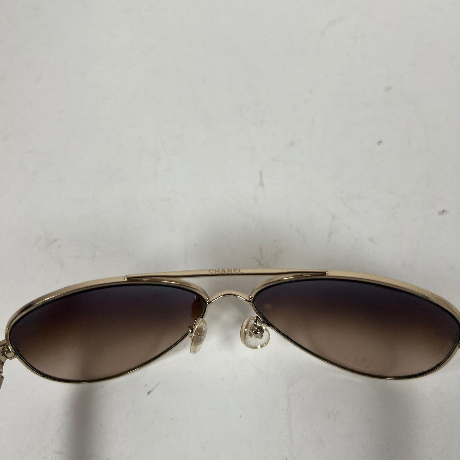 Chanel Chanel Lambskin Quilted CC Aviator Sunglasses Size ONE SIZE - 4 Thumbnail