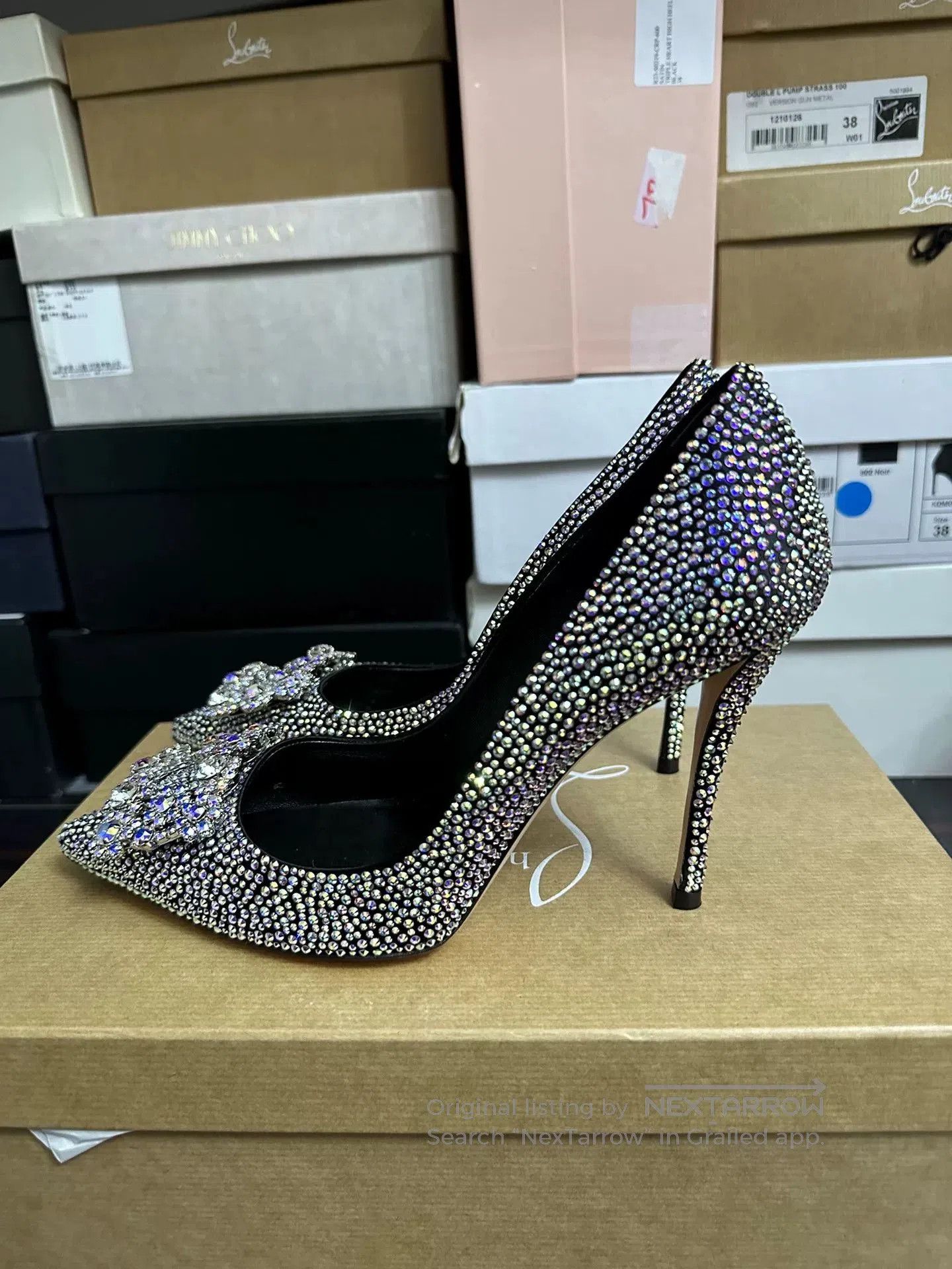 Roger Vivier Roger Vivier Crystal Embellished Heels. Size US 7 / IT 37 - 2 Thumbnail