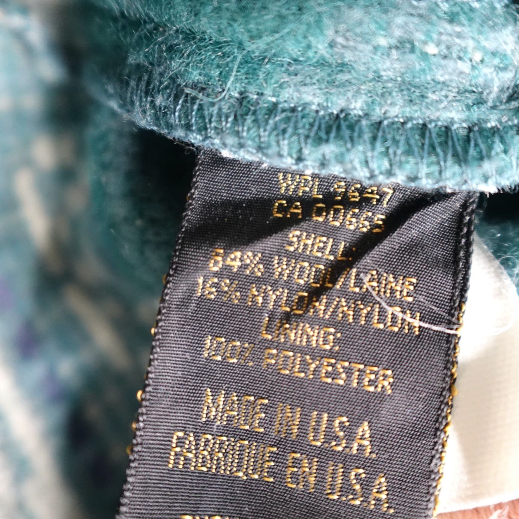 Eddie Bauer VINTAGE Eddie Bauer Womens Jacket XL Blue Wool Blend Shawl Toggle Geometric Aztec - Made in USA Size XL / US 12-14 / IT 48-50 - 8 Thumbnail