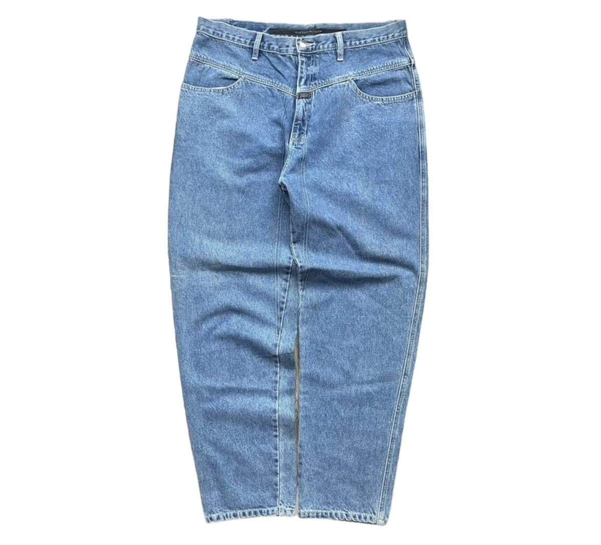 image of Y2K Marithe Francois Girbaud Carpenter Baggy Jeans Pants in Blue, Men's (Size 34)