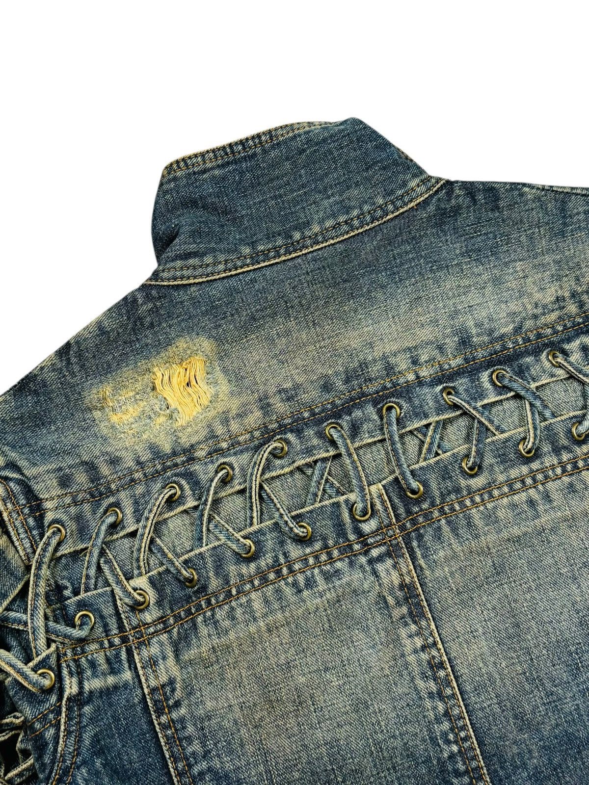 Tornado Mart Archive Tornado Mart - Multilace Mud Wash Denim Jacket Size US M / EU 48-50 / 2 - 6 Thumbnail