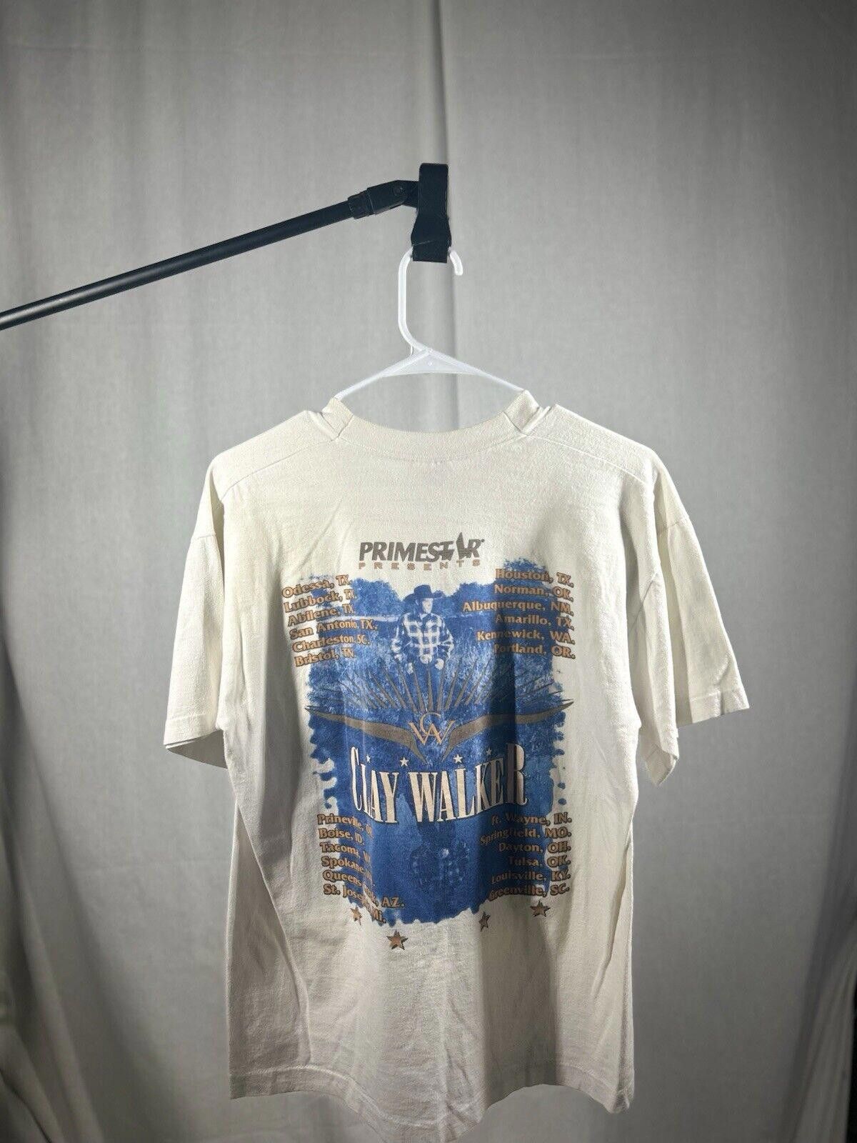 Fruit Of The Loom VTG 1990s Clay Walker Country Music Tour T-Shirt Size US L / EU 52-54 / 3 - 2 Thumbnail