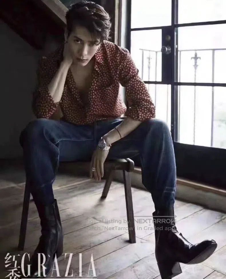 Other Saint Laurent Paris size 42 Orange Red Silk Polka Dot Shir Size US XL / EU 56 / 4 - 7 Thumbnail