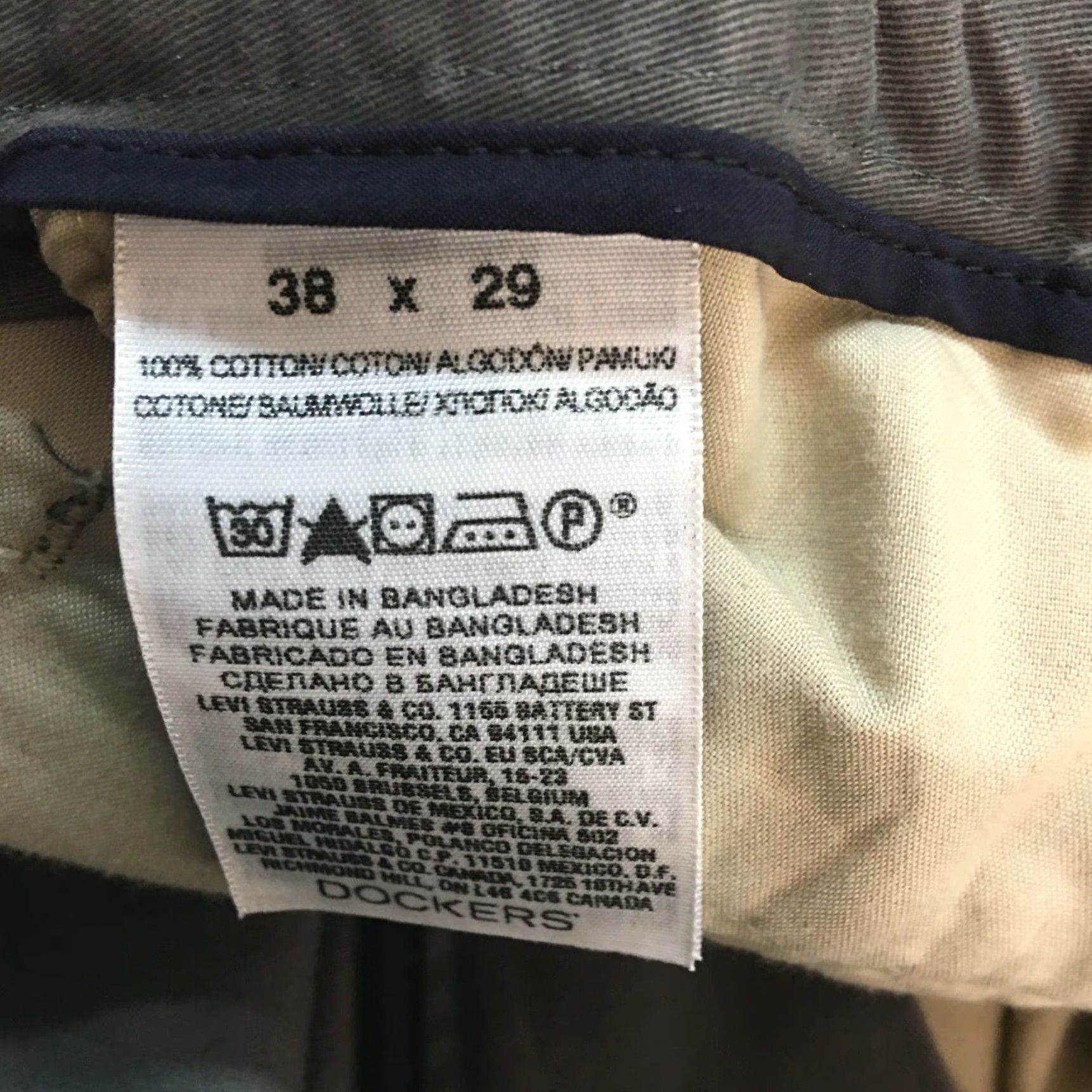 Dockers DOCKERS Mens Dress Pants Gray 38X29 Classic Fit Straight Leg High Rise Pants Size US 38 / EU 54 - 5 Thumbnail