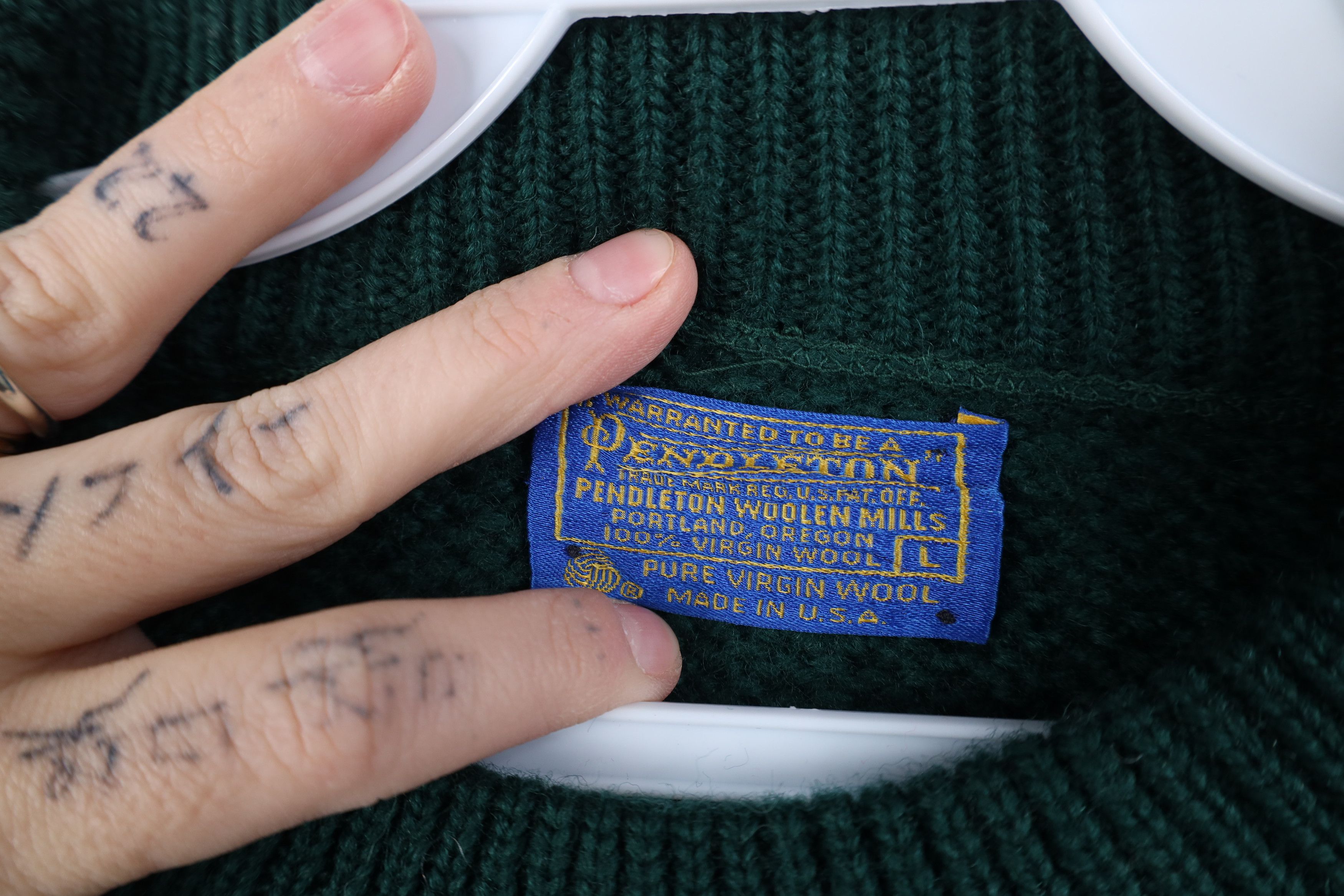 Pendleton Vintage 70s Pendleton Heavyweight Ribbed Wool Sweater USA Size US L / EU 52-54 / 3 - 4 Thumbnail