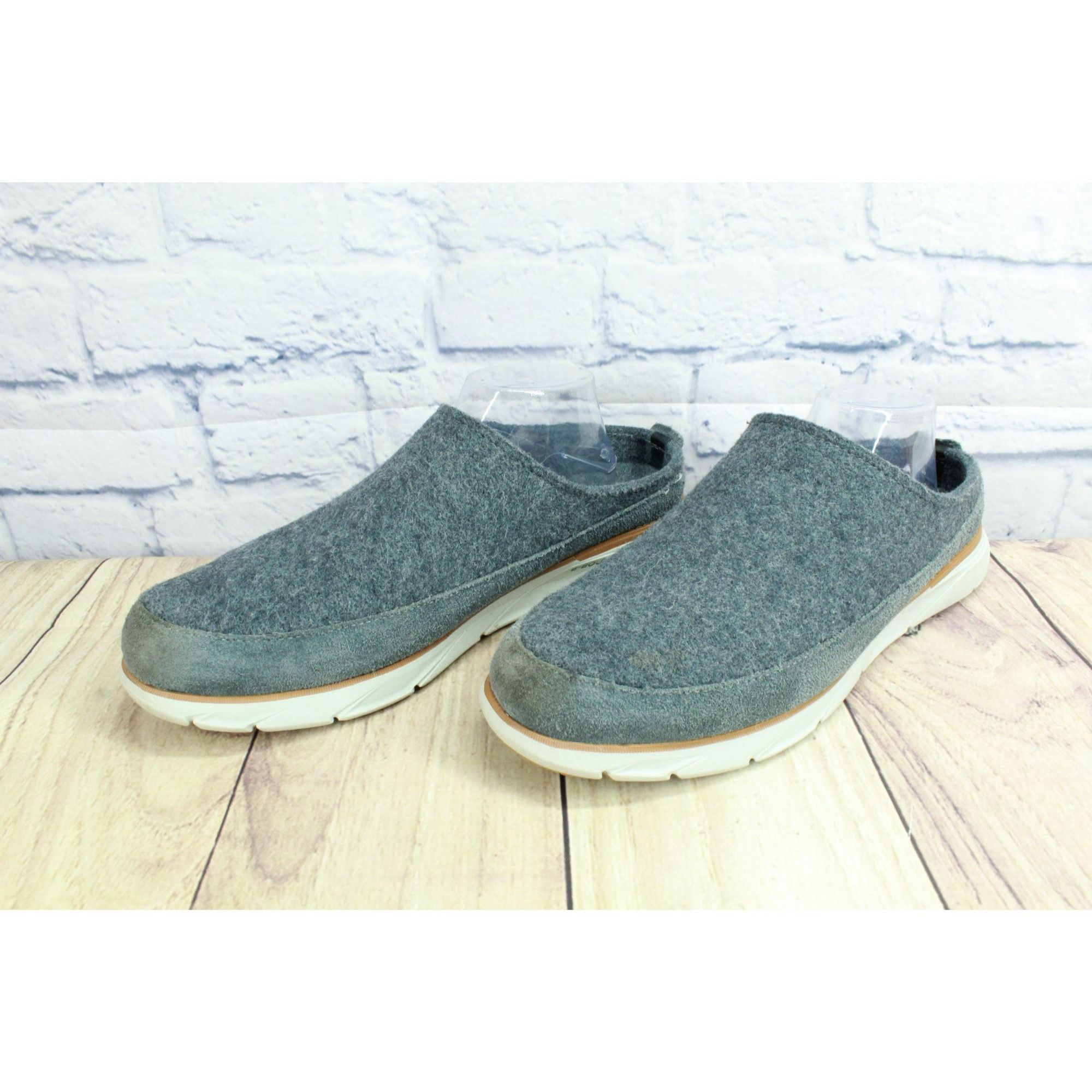 L.L. Bean LL Bean Men’s Gray Wool Slip-On Cozy Slipper Clogs 11 M Size US 11 / EU 44 - 3 Thumbnail