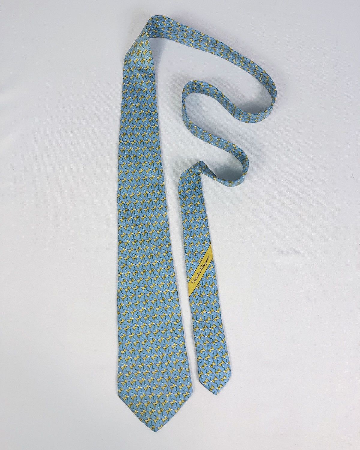 Salvatore Ferragamo Vintage Salvatore Ferragamo Cherry Martini Motive Silk Tie Size ONE SIZE - 2 Thumbnail