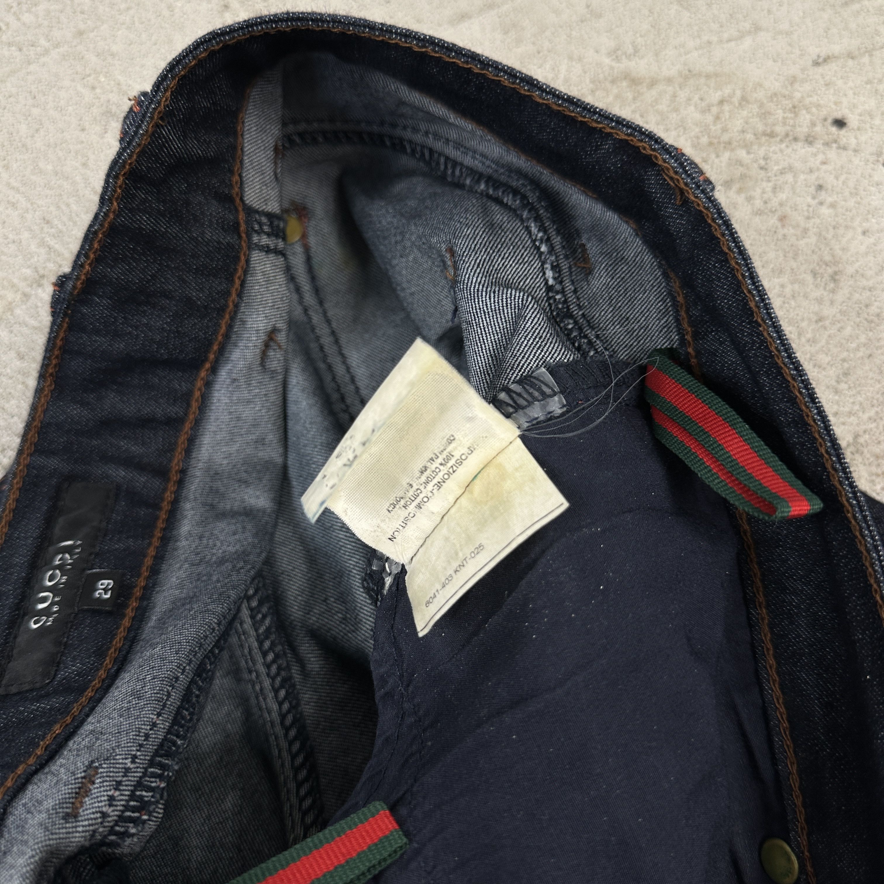 Gucci × Vintage Vintage Y2K Casual Avant Garde Gucci Heart Jeans Size 29" - 5 Thumbnail
