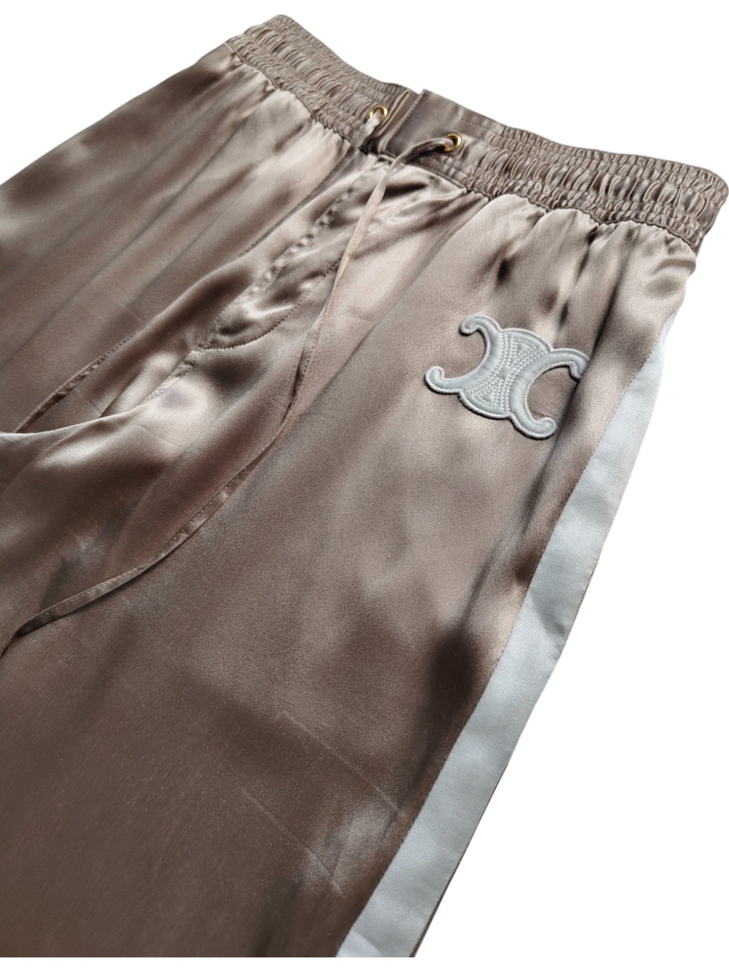 Celine Bronze Shimmering Straight Leg Sweatpants Size 26" / US 2 / IT 38 - 4 Thumbnail