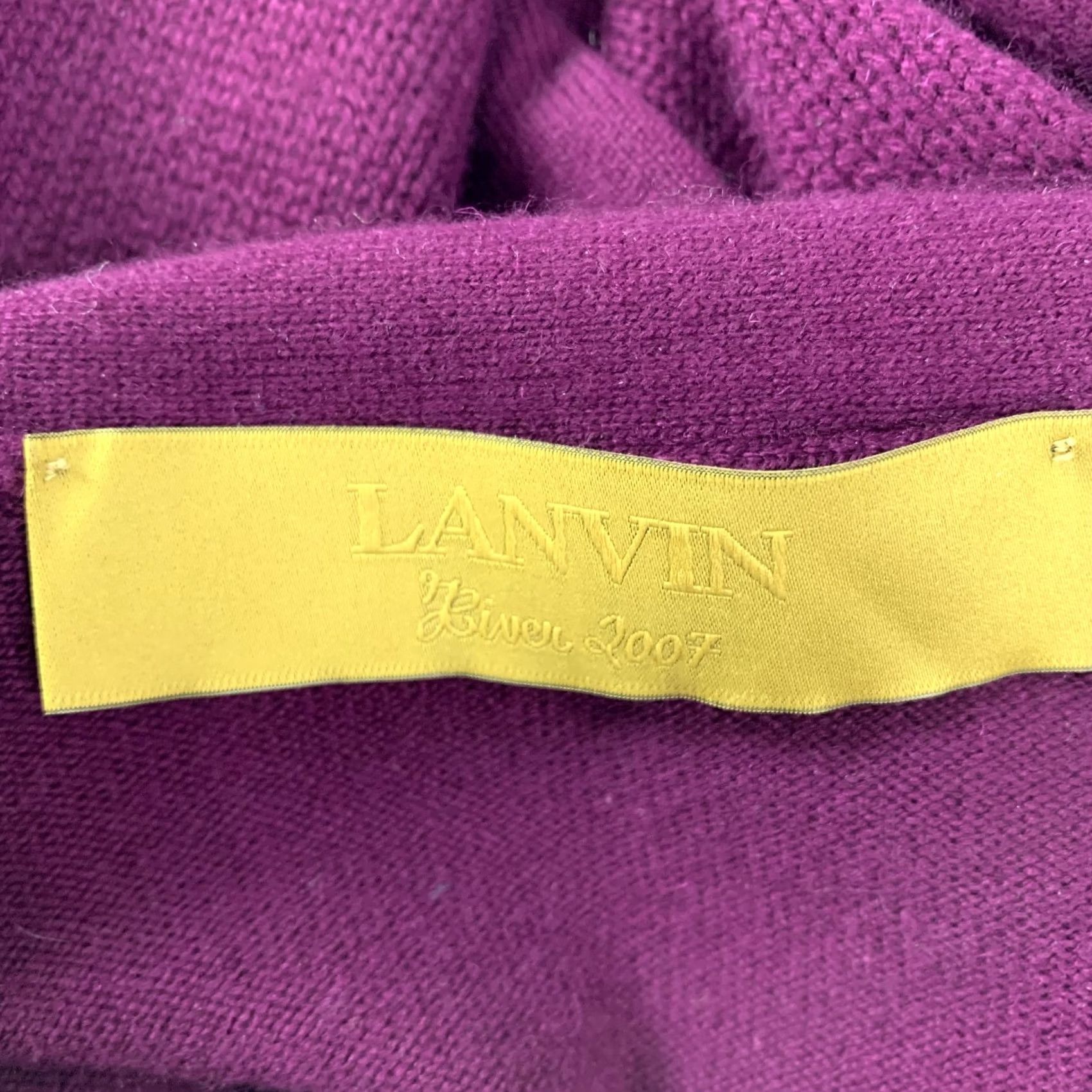 Lanvin LANVIN Purple Cashmere Cardigan Set 3/4 Sleeves M Women Cardigan Set Knitted Italy Size M / US 6-8 / IT 42-44 - 7 Thumbnail