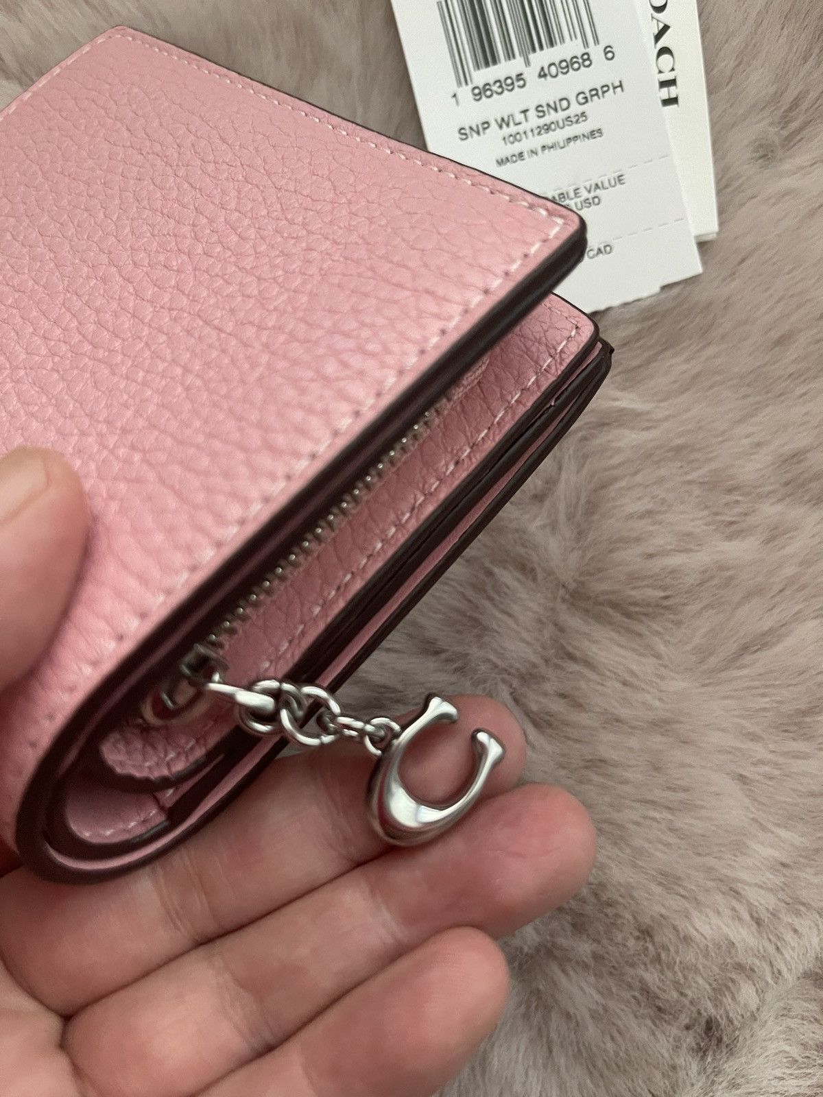 Coach Coach Pink Leather Zip Around Wallet Size ONE SIZE - 3 Thumbnail