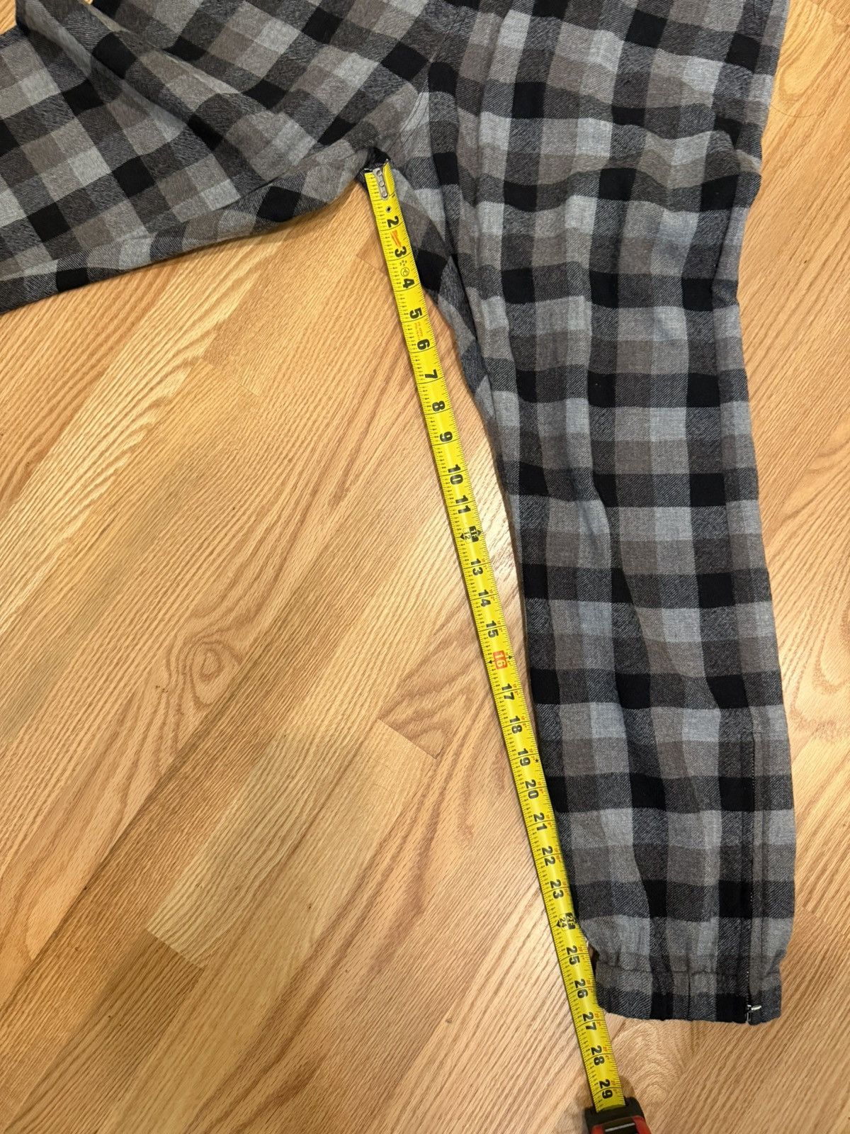 Rick Owens "TRACK PANTS" // LARRY // Plaid Wool Joggers Size US 30 / EU 46 - 12 Thumbnail