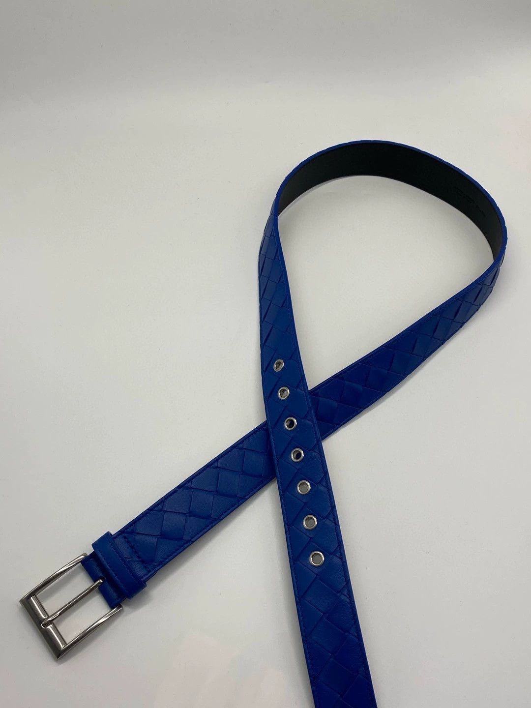 Bottega Veneta Bottega Veneta Blue Knitted Leather Belt Size ONE SIZE - 5 Thumbnail