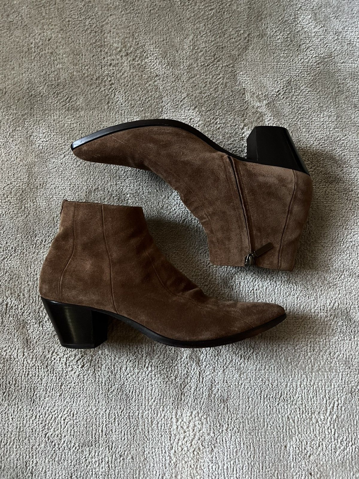 Saint Laurent Paris Brown Suede Finn 60 Size US 12 / EU 45 - 1 Thumbnail