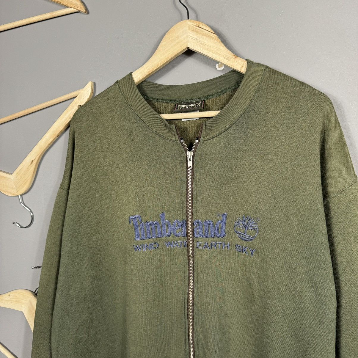 Timberland × Vintage Vintage Timberland Zip Cotton Bomber Size US XL / EU 56 / 4 - 3 Thumbnail
