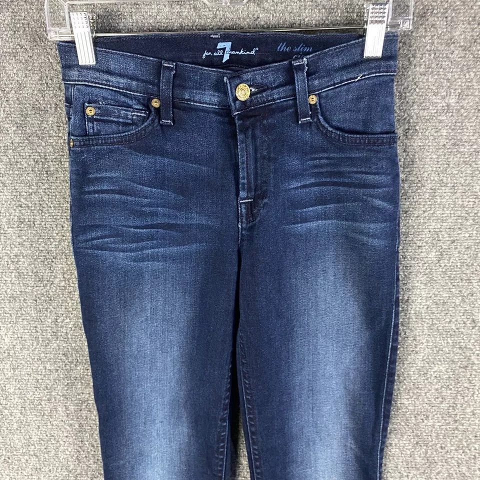 7 For All Mankind 7 For All Mankind Jeans Women's 24 The Slim Cigarette Denim Size 24" / US 00 / IT 34 - 2 Thumbnail