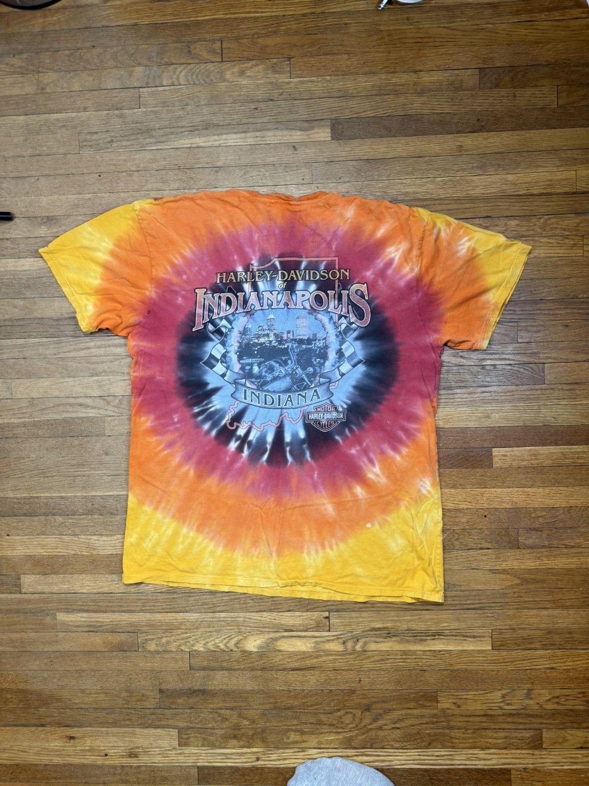 Harley Davidson × Vintage Vintage Harley Davidson Tye Dye Shirt Size US XL / EU 56 / 4 - 2 Thumbnail
