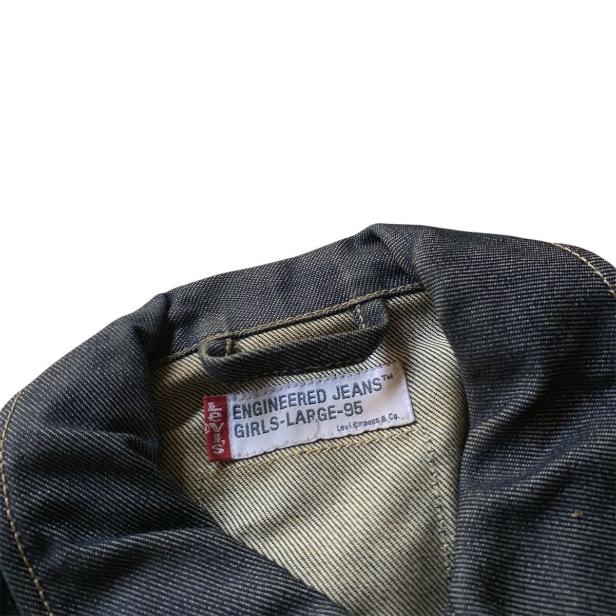 Levi's Vtg 90s Levi's Engineered Trucker Jeans Asymmetrical Size L / US 10 / IT 46 - 2 Thumbnail