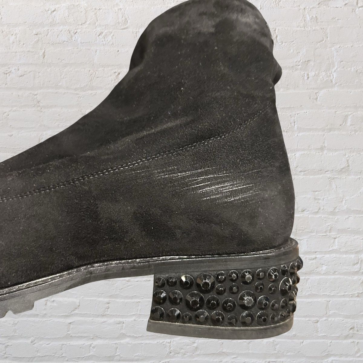 Giuseppe Zanotti GIUSEPPE ZANOTTI Crystal Heel Suede Boots 37 Size US 5 / EU 37 - 10 Thumbnail