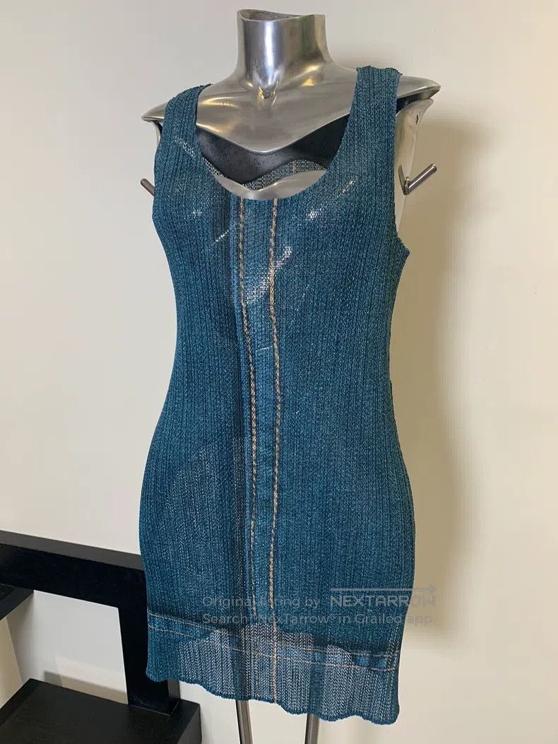 Issey Miyake Issey Miyake Denim Ruffled Sleeveless Vest Size L / US 10 / IT 46 - 4 Thumbnail