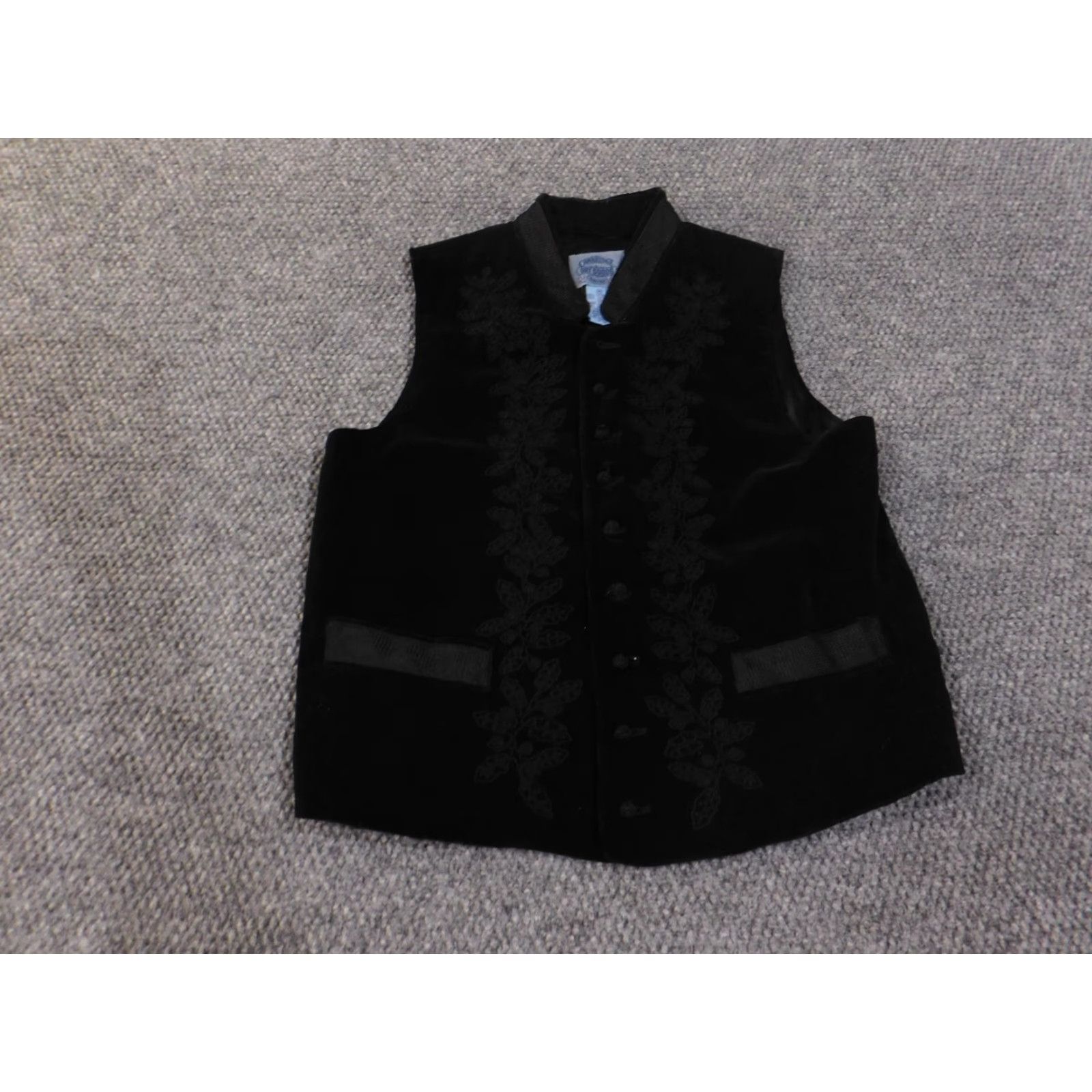 Vintage Cambridge Dry Goods Vest Womens M Brown Geometric Quilted Lined Zip Size M / US 6-8 / IT 42-44 - 2 Thumbnail
