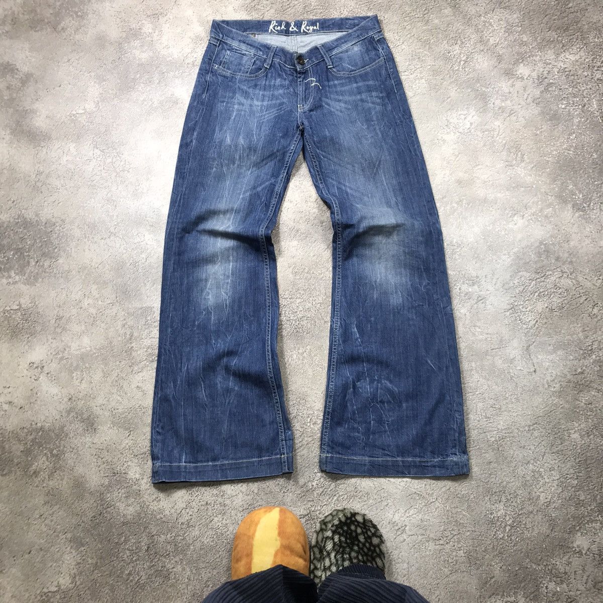 Vintage Vintage Y2K Distressed Baggy Flared Jeans Grunge Skate 29 Size 29" - 1 Thumbnail