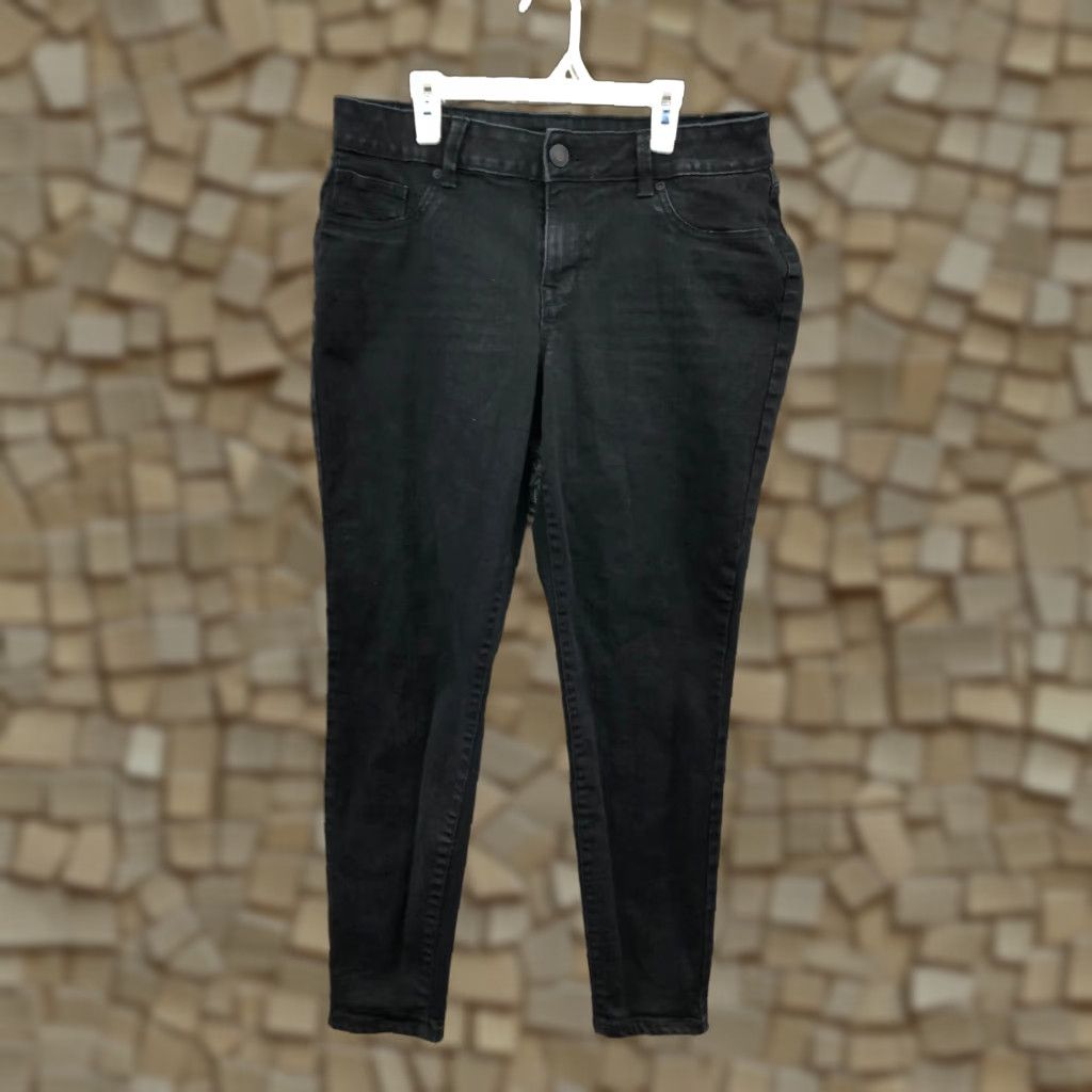 Vintage Maurices Jeans Skinny Women's Regular Dark Black Denim 32in Waist L Mid Rise 28in Inseam Size 36" / US 14 / IT 50 - 1 Thumbnail