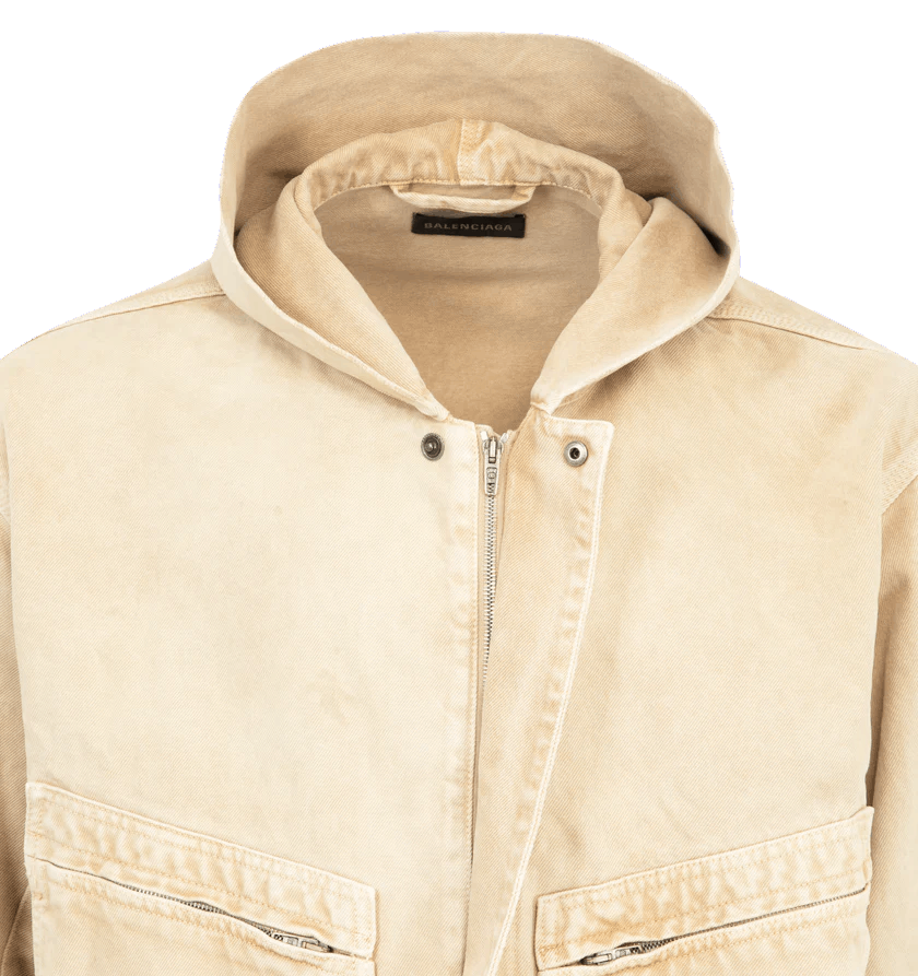 Balenciaga o1h1sh11225 Workwear Jacket in Beige Size US XXS / EU 40 - 4 Thumbnail
