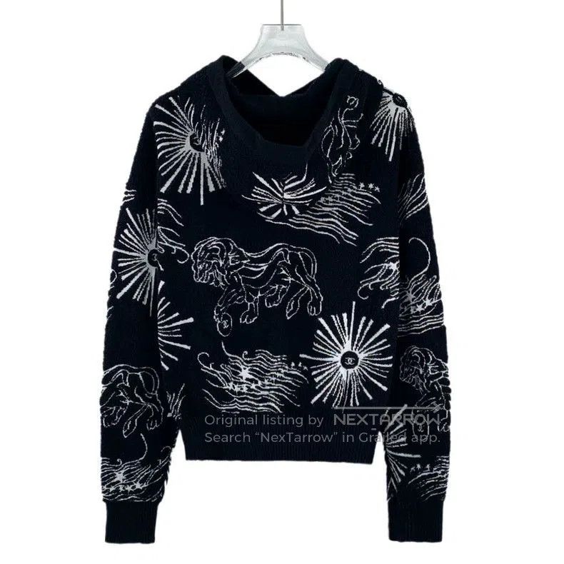 Chanel Chanel Black Lion Firework Knit Hoodie. Size US S / EU 44-46 / 1 - 2 Thumbnail