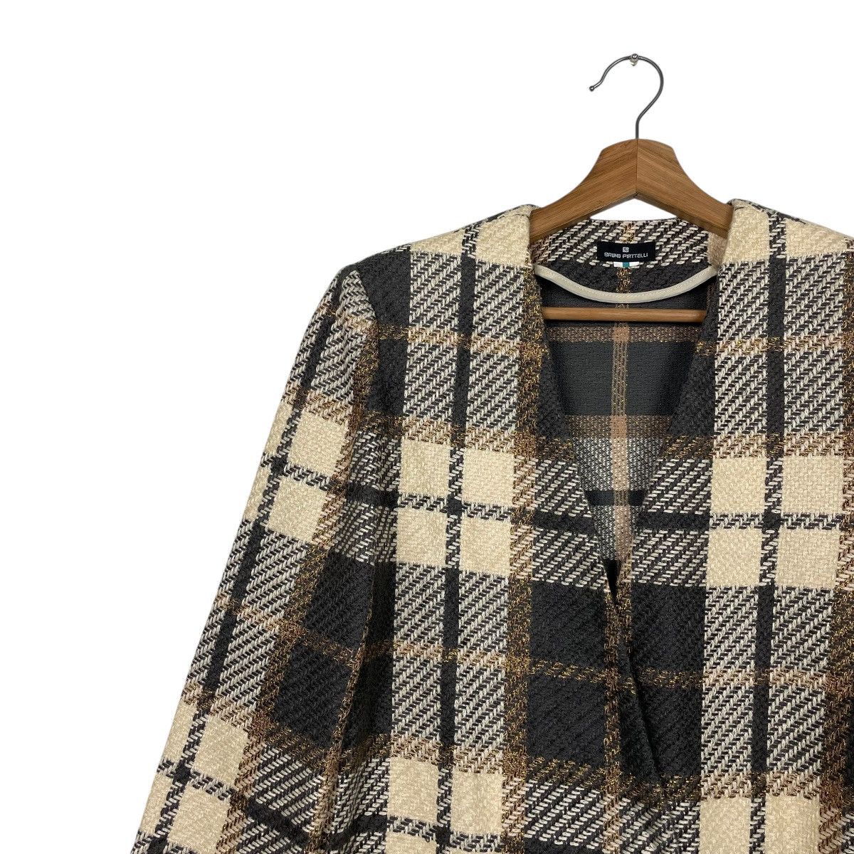Bruno Piattelli Bruno Piattelli Double Breasted Tartan Jacket Size M / US 6-8 / IT 42-44 - 6 Thumbnail