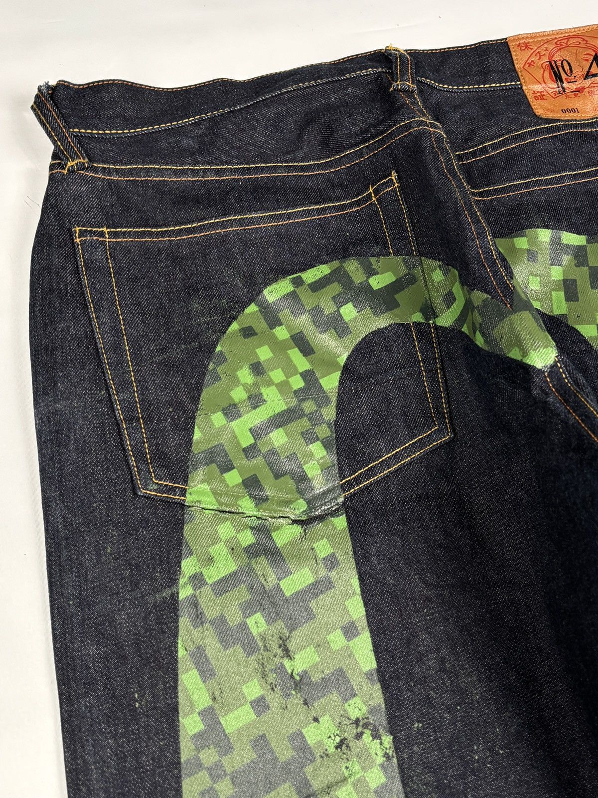 Evisu Lot.0001 Camouflage Print Daicock Selvedged Jeans Size US 32 / EU 48 - 2 Thumbnail
