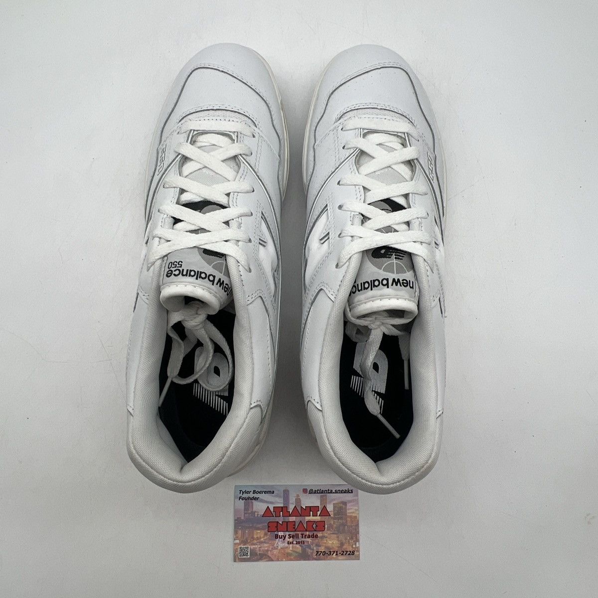 New Balance 550 white grey Size US 12 / EU 45 - 6 Thumbnail