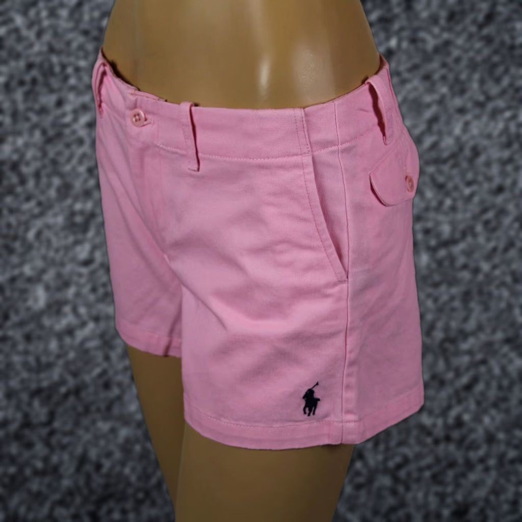 Ralph Lauren Ralph Lauren Sport Pink Shorts Navy Blue Pony Logo NWT Womens Size 2 Casual Shorts Pink Navy Logo NWT Size 26" / US 2 / IT 38 - 1 Thumbnail