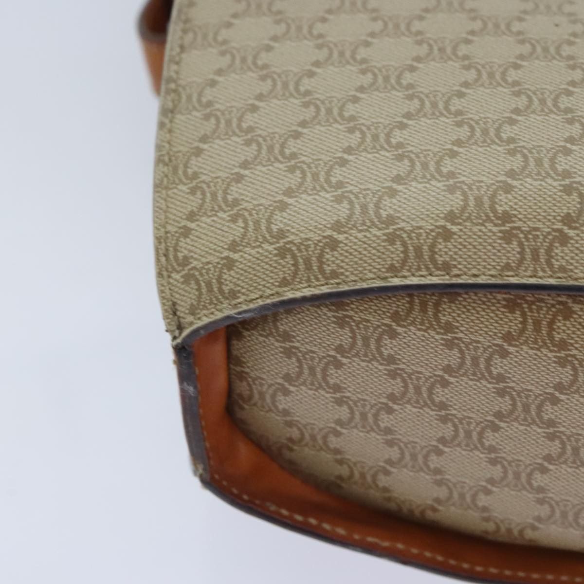 Celine CELINE Macadam Canvas Shoulder Bag Beige Gold Size ONE SIZE - 11 Thumbnail