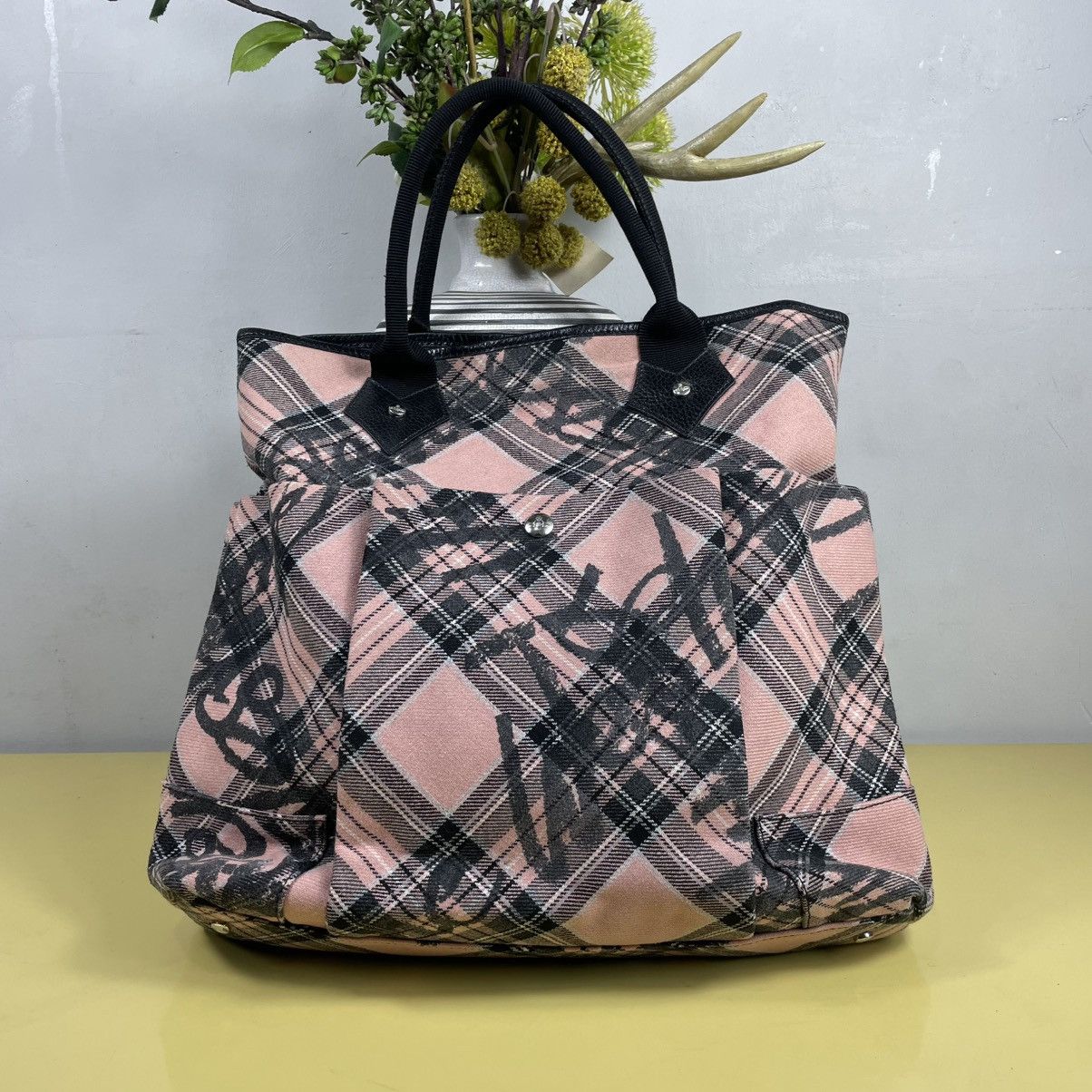 Vivienne Westwood VIVIENNE WESTWOOD TARTAN WOOLEN TOTE BAG Size ONE SIZE - 5 Thumbnail
