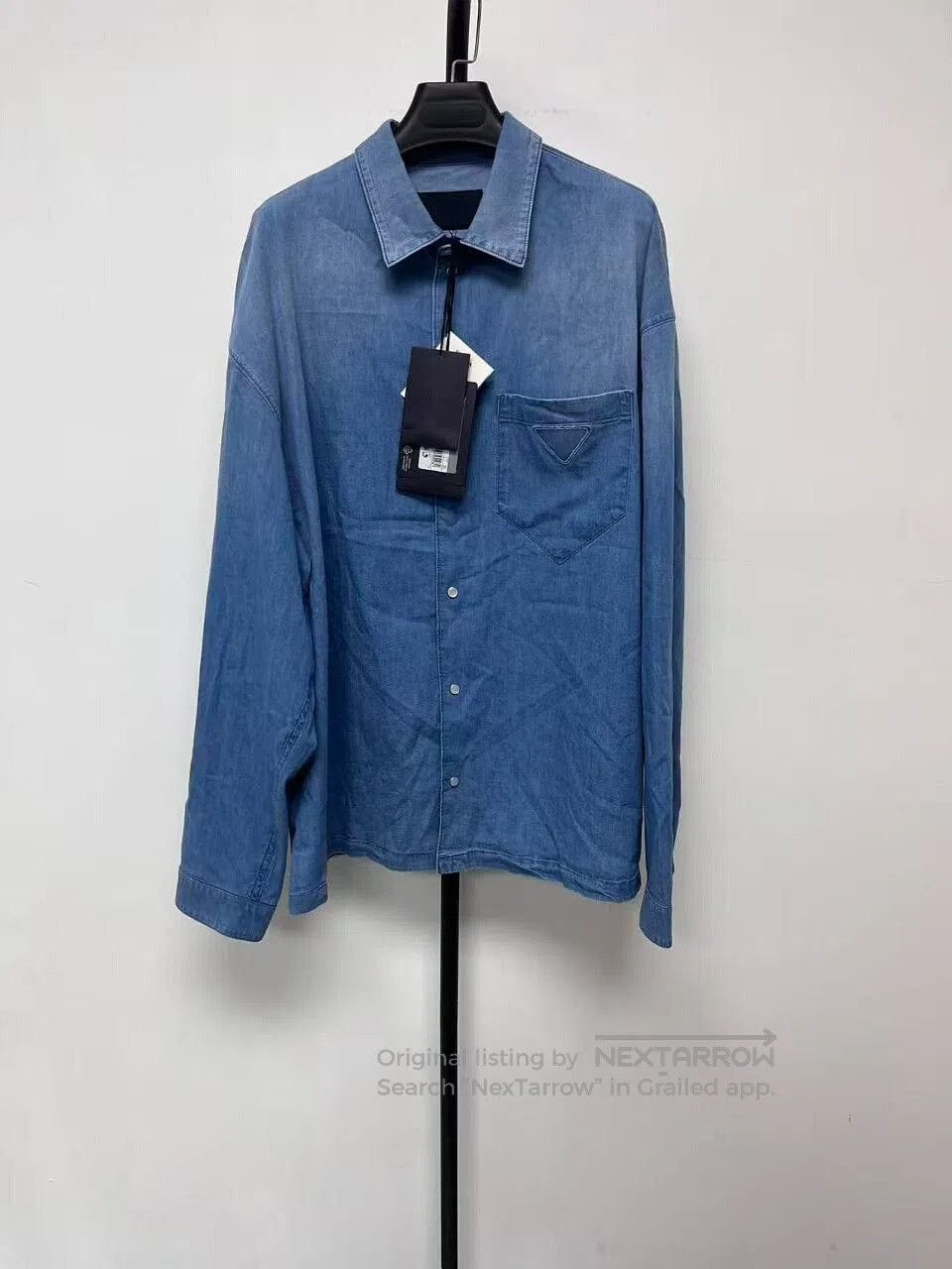 Prada prada long sleeve blue button. Size US XS / EU 42 / 0 - 1 Thumbnail