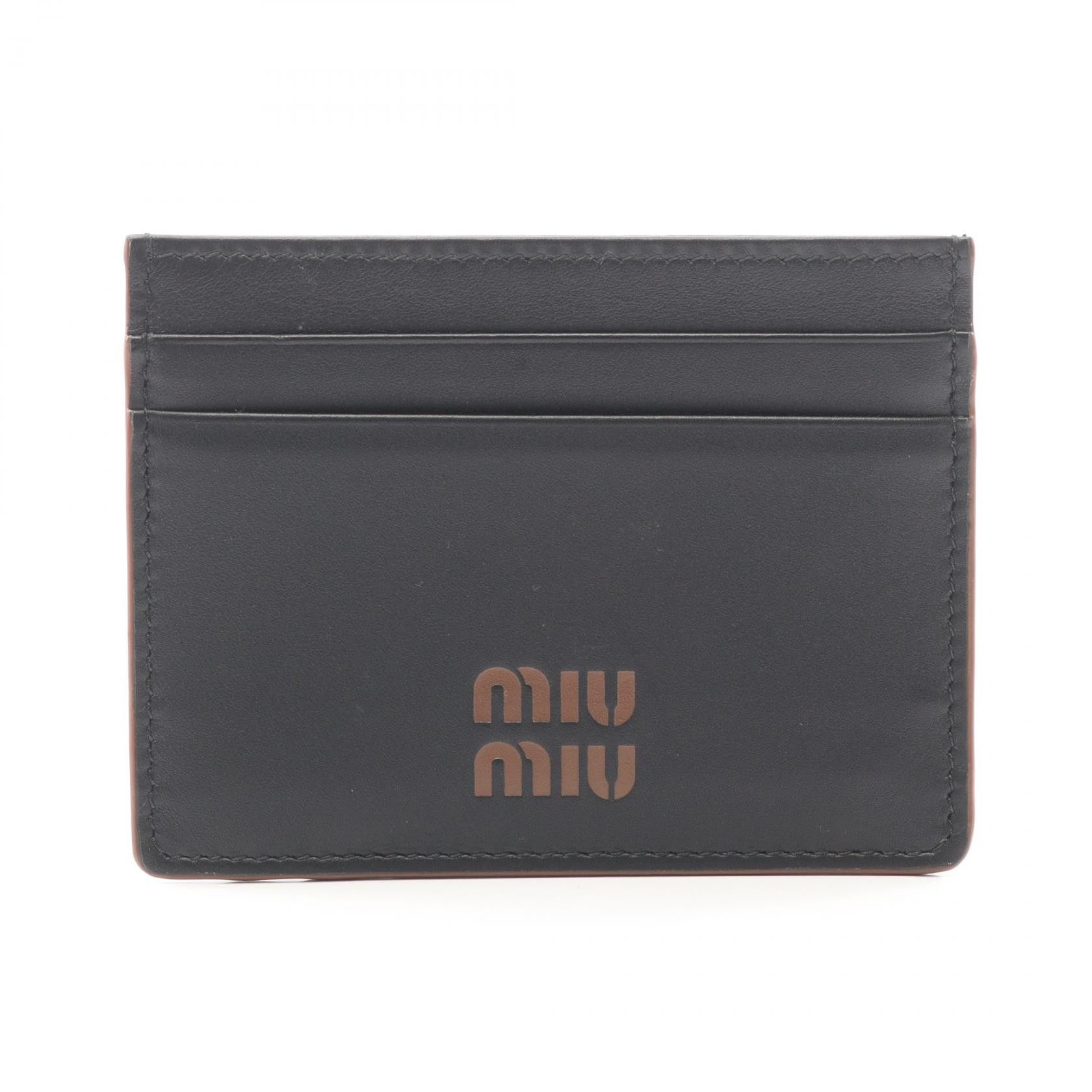 Miu Miu Miu Miu Miu Miu FINE CALF LOGO leather card case Leather Card Case 5MC076 DUTY FREE for USA Size ONE SIZE - 1 Thumbnail
