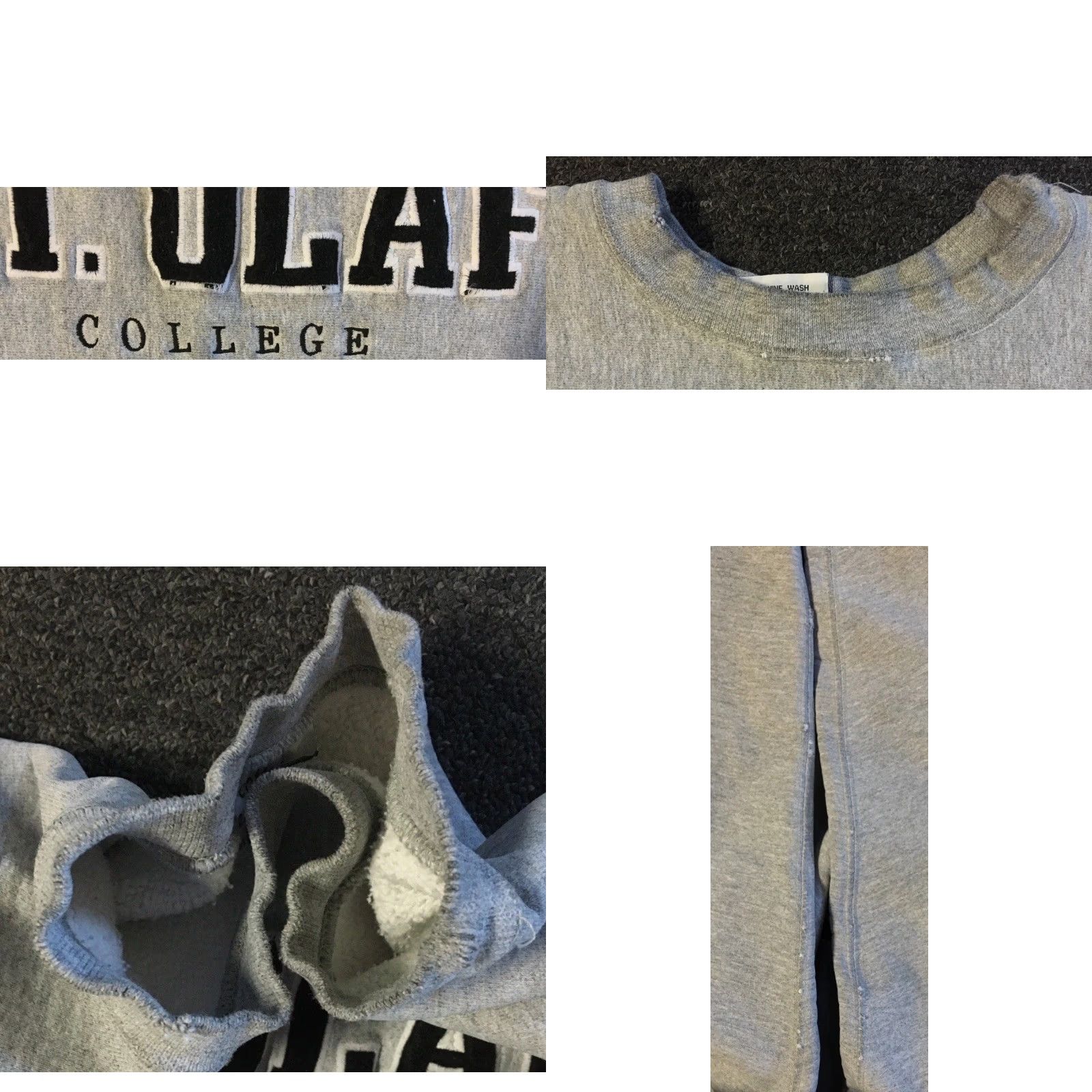 Vintage VINTAGE St Olaf College Hoodie XS Gray Reverse Weave Sweatshirt 90s Grunge College USA Men Size US XS / EU 42 / 0 - 8 Thumbnail