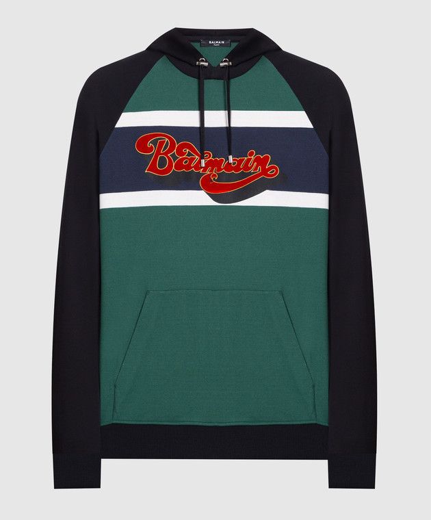 Balmain o1y0426 Logo Hoodie in Multicolor Size US XXL / EU 58 / 5 - 1 Thumbnail