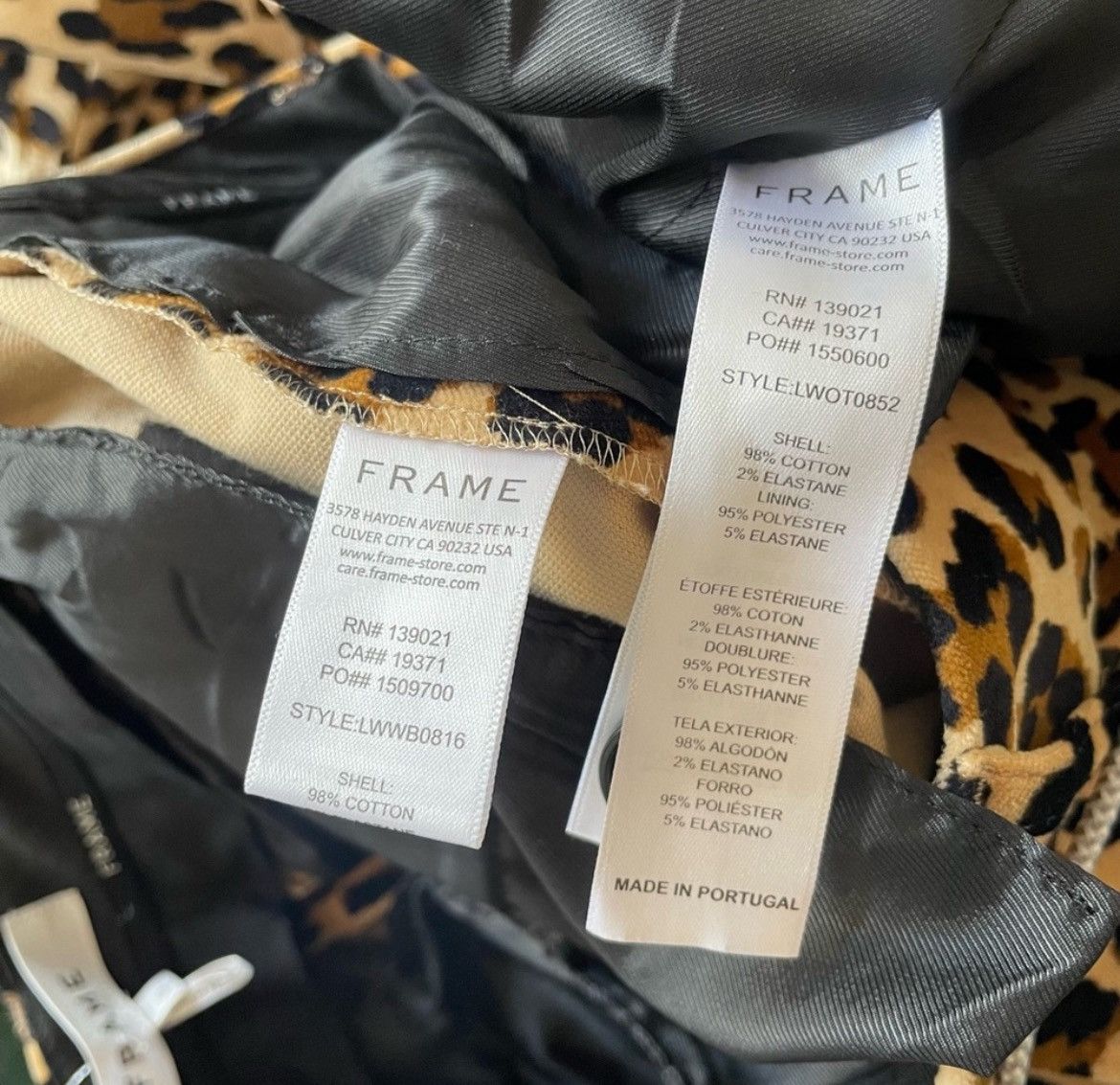 Frame FRAME Classic Cheetah Blazer Cheetah-Print Velvet Pants Suit Size 25" / US 0 / IT 36 - 10 Thumbnail