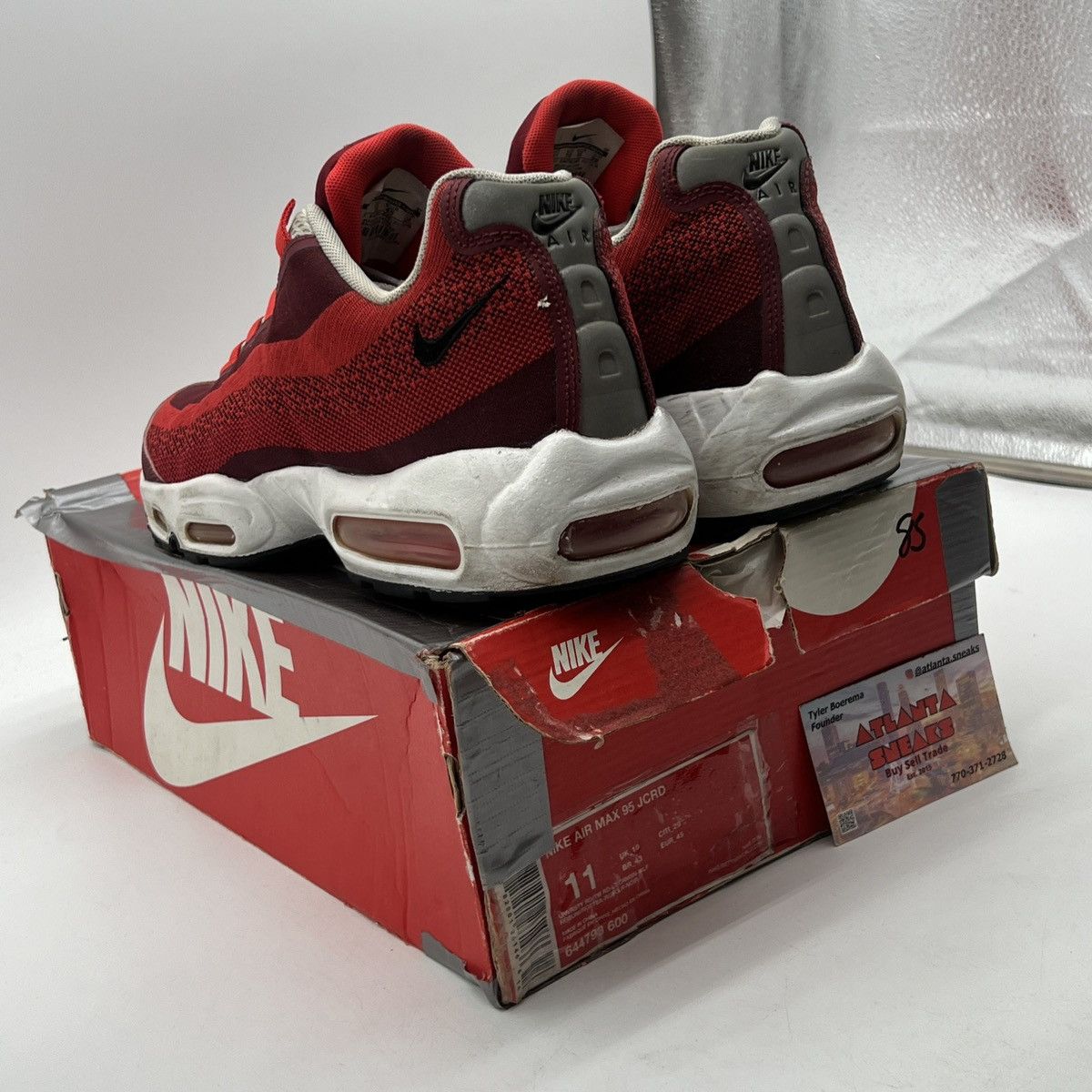 Nike Air Max 95 JCRD University red Size US 11 / EU 44 - 4 Thumbnail