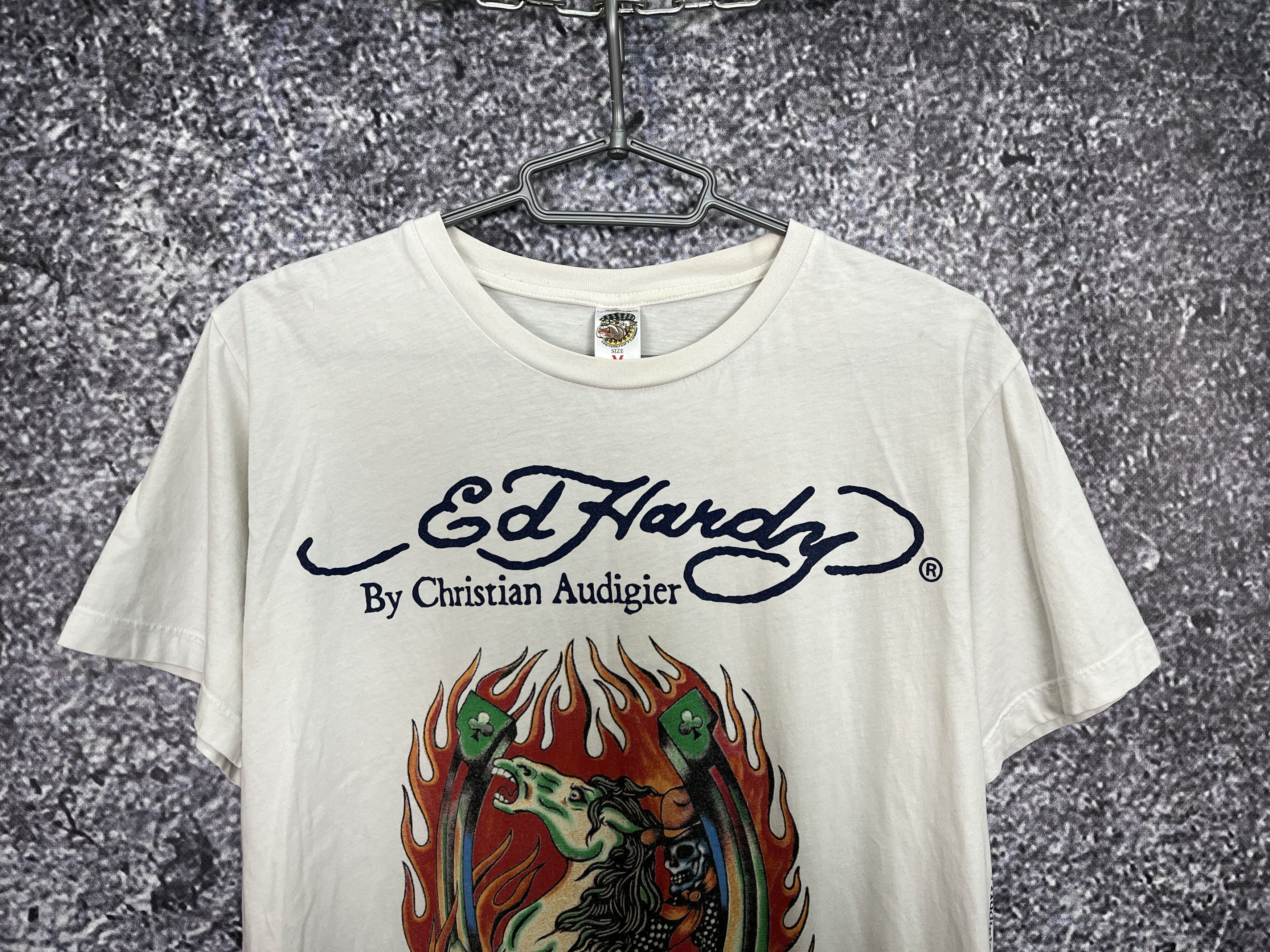 Ed Hardy Ed Hardy By Christian Audigier Skull Horse Flames T-Shirt Size US M / EU 48-50 / 2 - 2 Thumbnail
