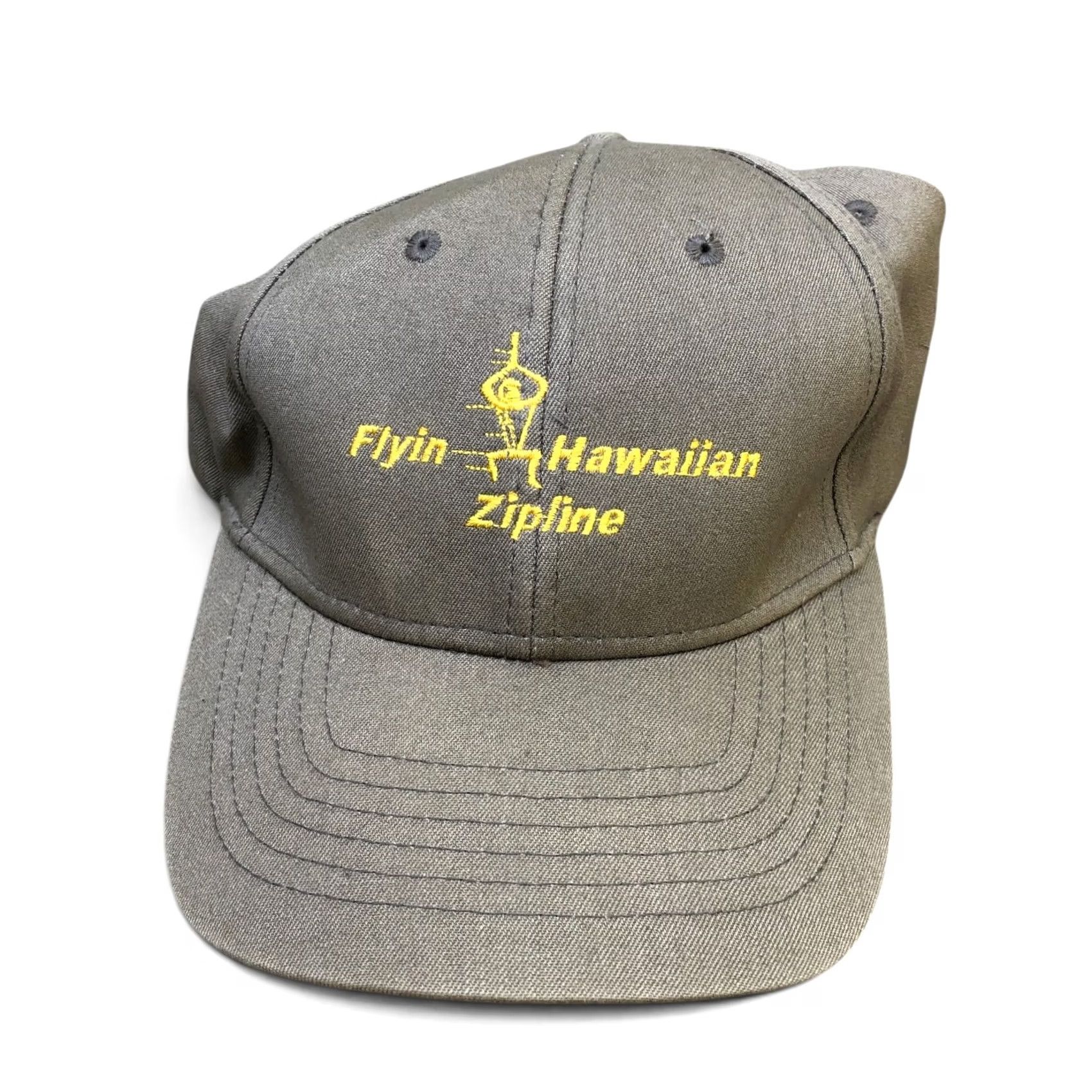Vintage VTG Nu-Fit Flyin Hawaiian Zipline Hat S/M Green Fitted Baseball Cap Mens Size ONE SIZE - 2 Thumbnail