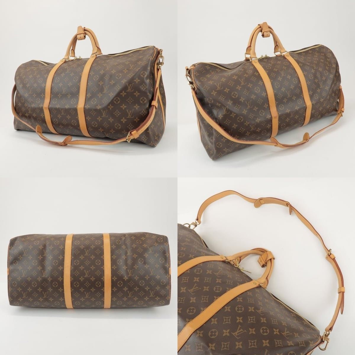 Louis Vuitton Louis Vuitton Monogram Keepall Bandouliere 60 Duffle Bag Size ONE SIZE - 3 Thumbnail