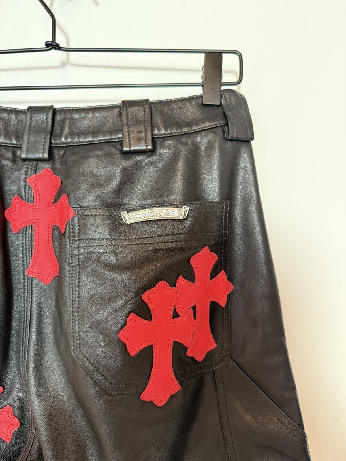 Chrome Hearts Chrome Hearts Leather Flooded Pants (1of1) 🔥👹🔥 Size US 26 / EU 42 - 8 Thumbnail
