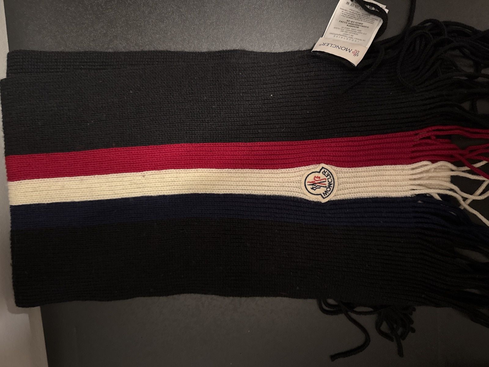 Moncler Mens Moncler virgin wool scarf Size ONE SIZE - 1 Thumbnail
