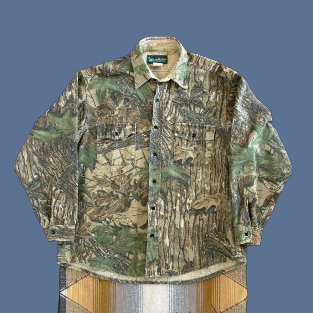 Realtree VINTAGE Gander Mountain Realtree Camo Camouflage Button Up Shirt XL Men Long Sleeve Hunting Camouflage 90s Outdoor Pattern Brown Size US XL / EU 56 / 4 - 1 Thumbnail