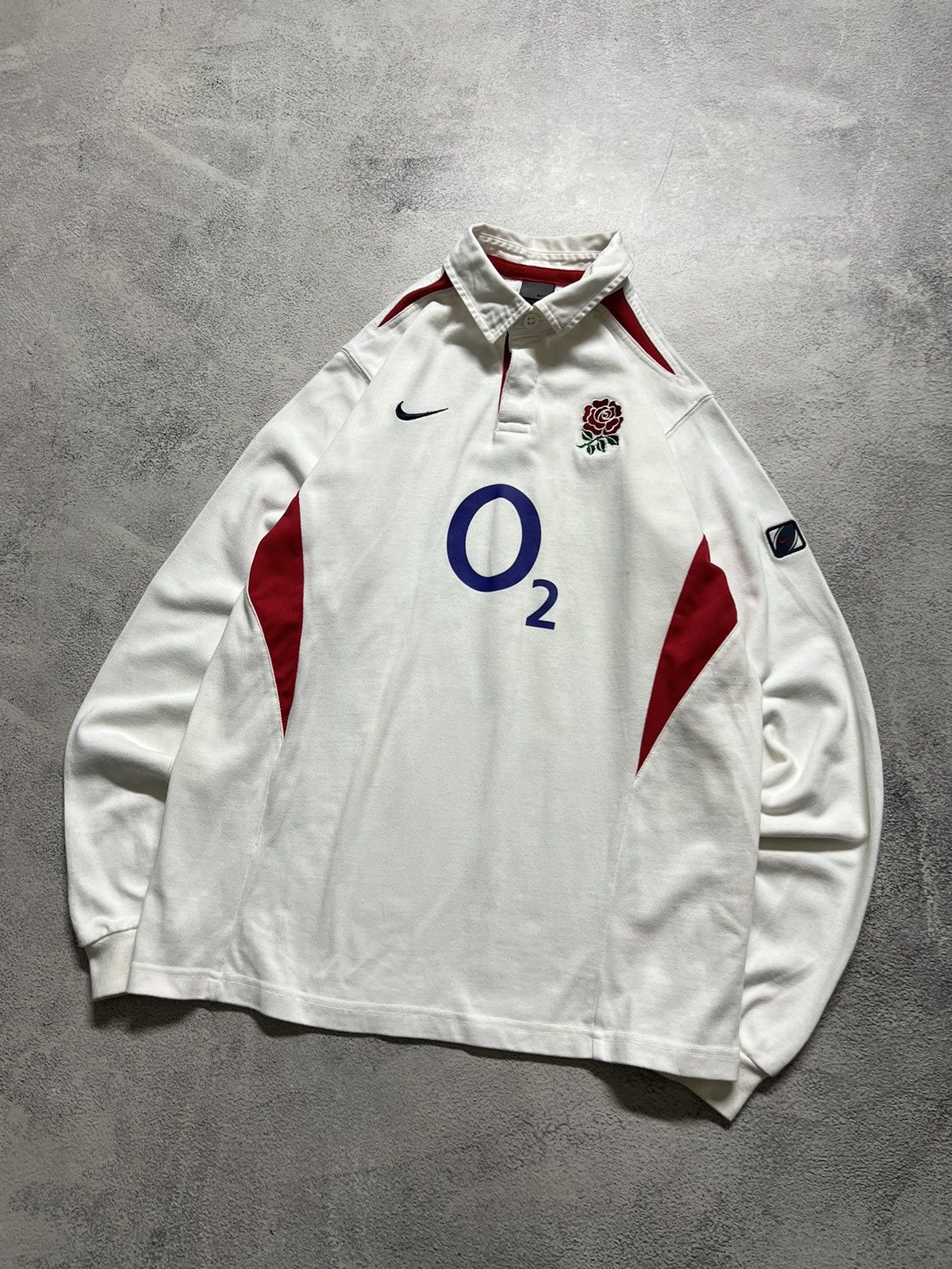 Nike × Vintage Vintage Blokecore Nike England 02 Rugby Longsleeve Polo Size US XS / EU 42 / 0 - 2 Thumbnail